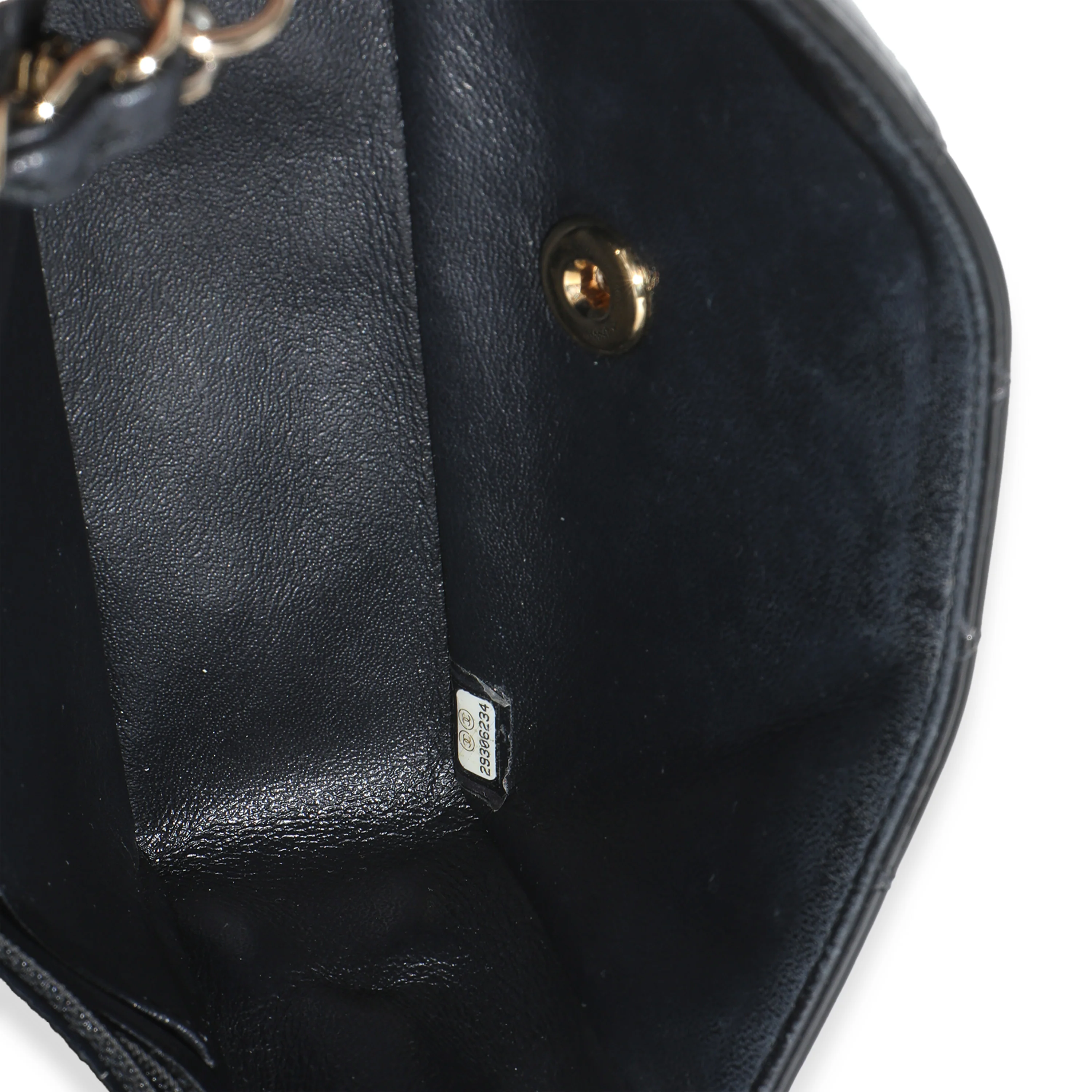 Black Quilted Patent Mini Rectangular Flap Bag - Image 9