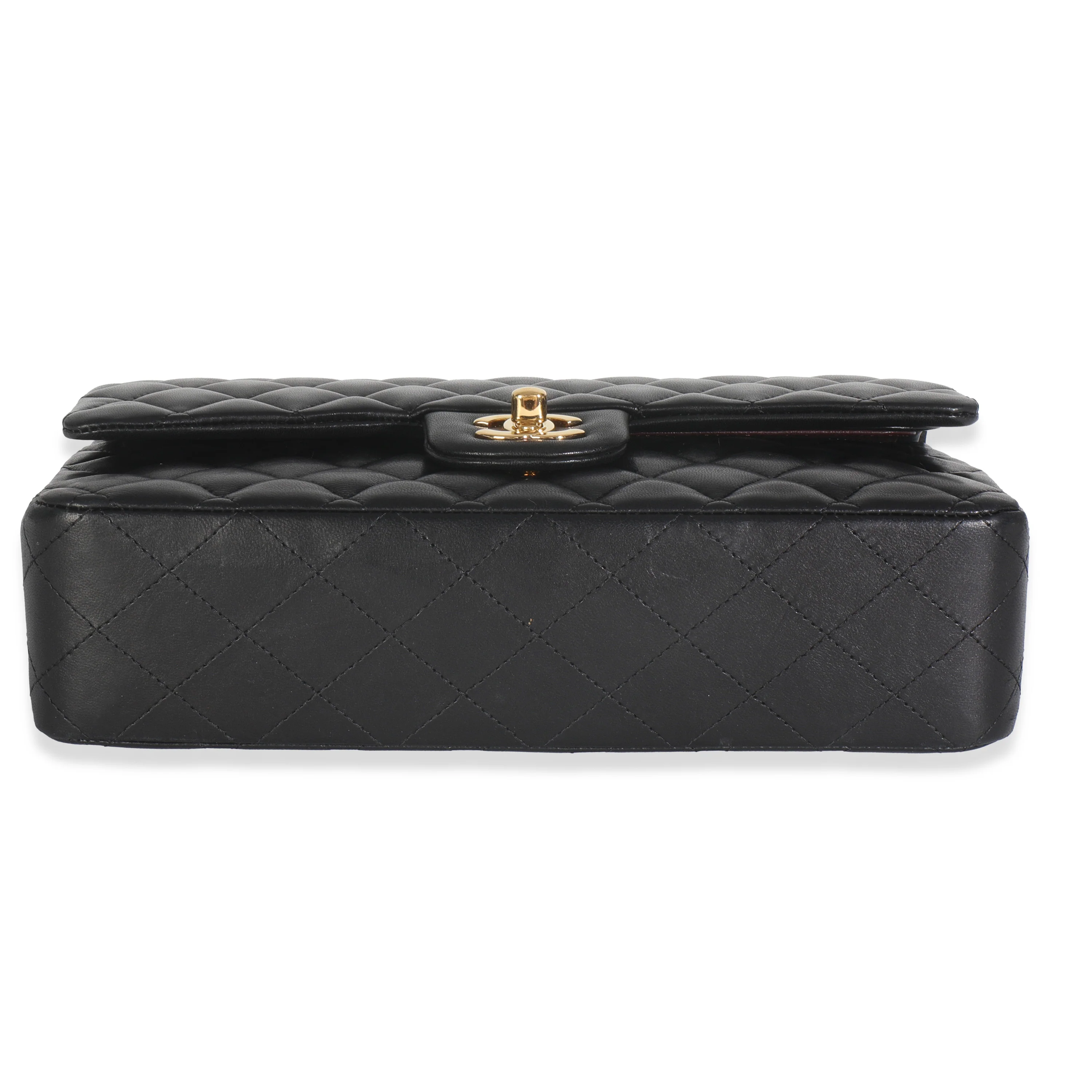 Black Quilted Lambskin Medium Classic Double Flap Bag - Image 5