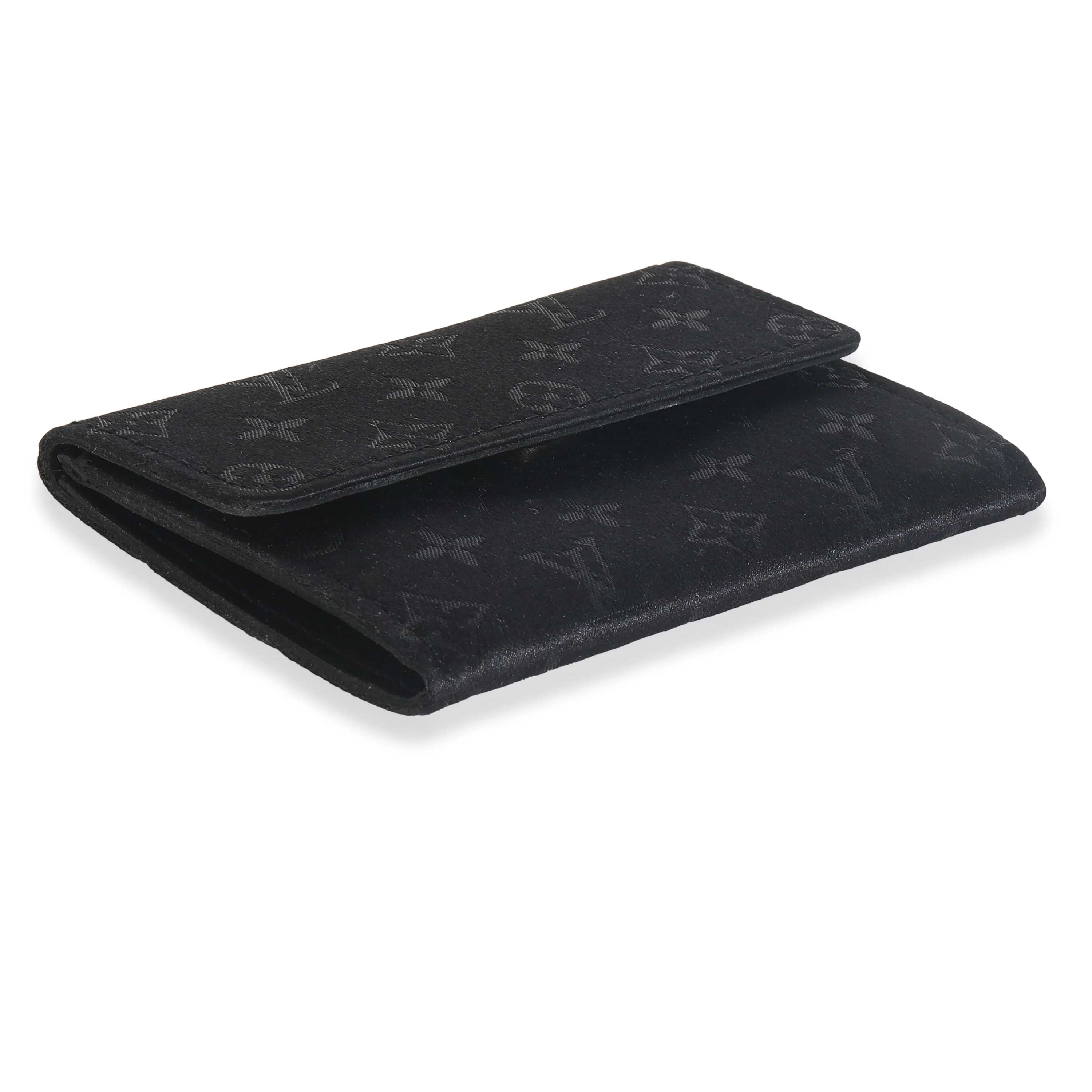 Black Metallic Monogram Satin Porte Monnaie - Image 6
