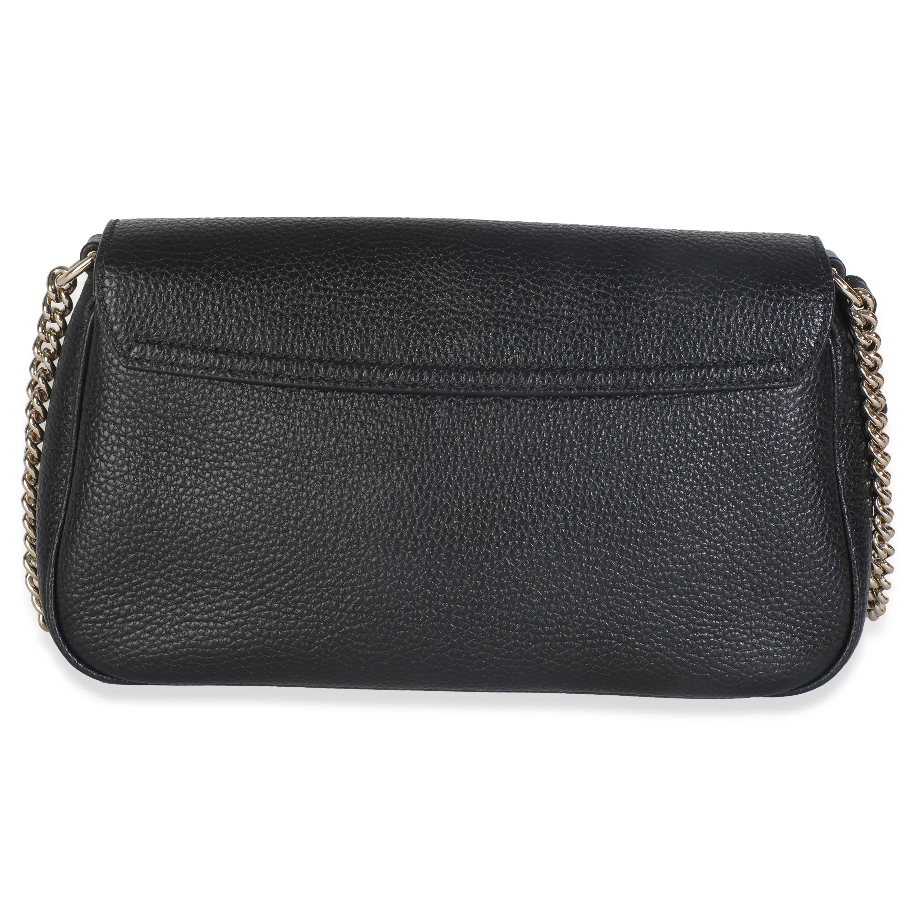 Black Pebbled Calfskin Medium Soho Flap Crossbody - Image 3