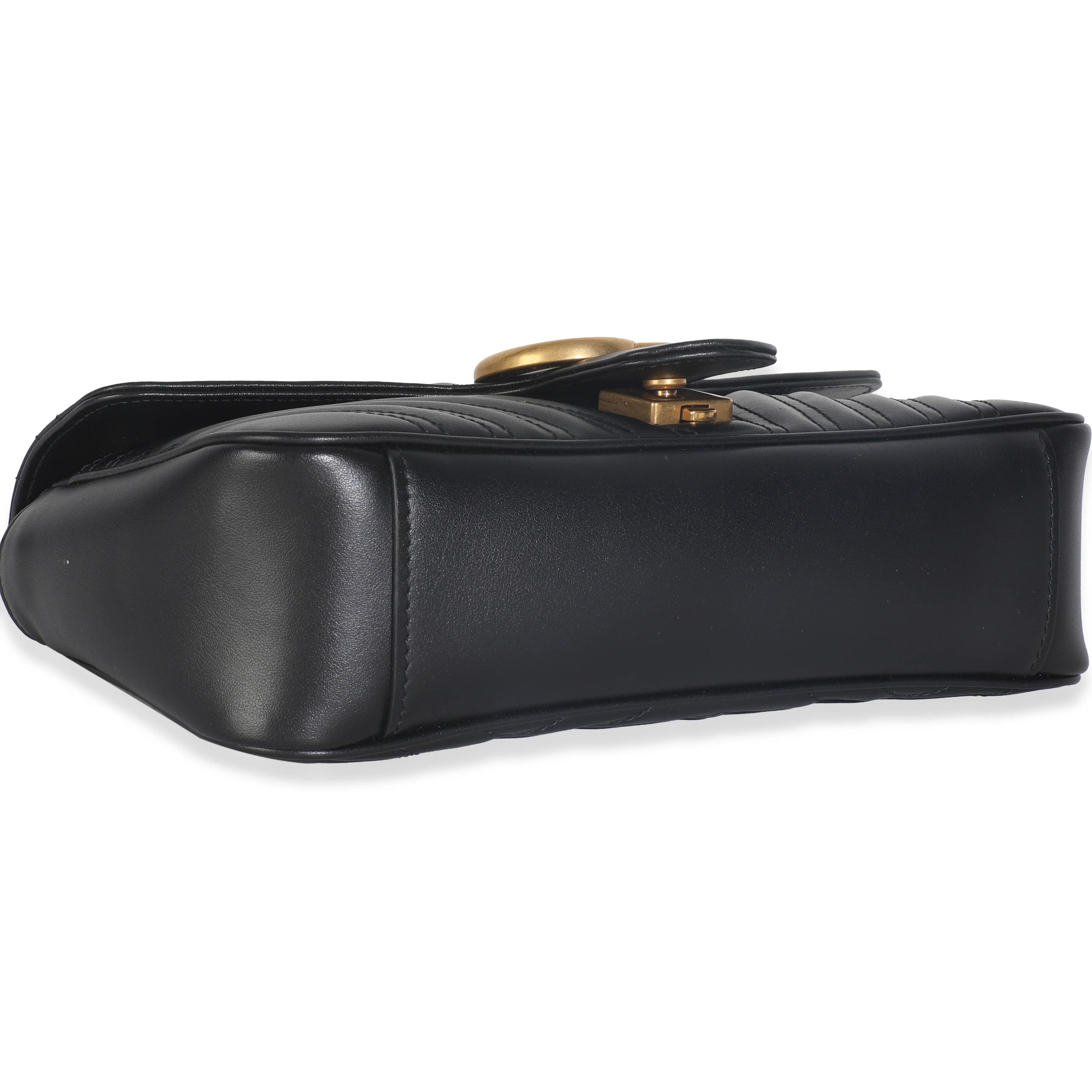 Black Calfskin Matelasse Medium GG Marmont Shoulder Bag - Image 6