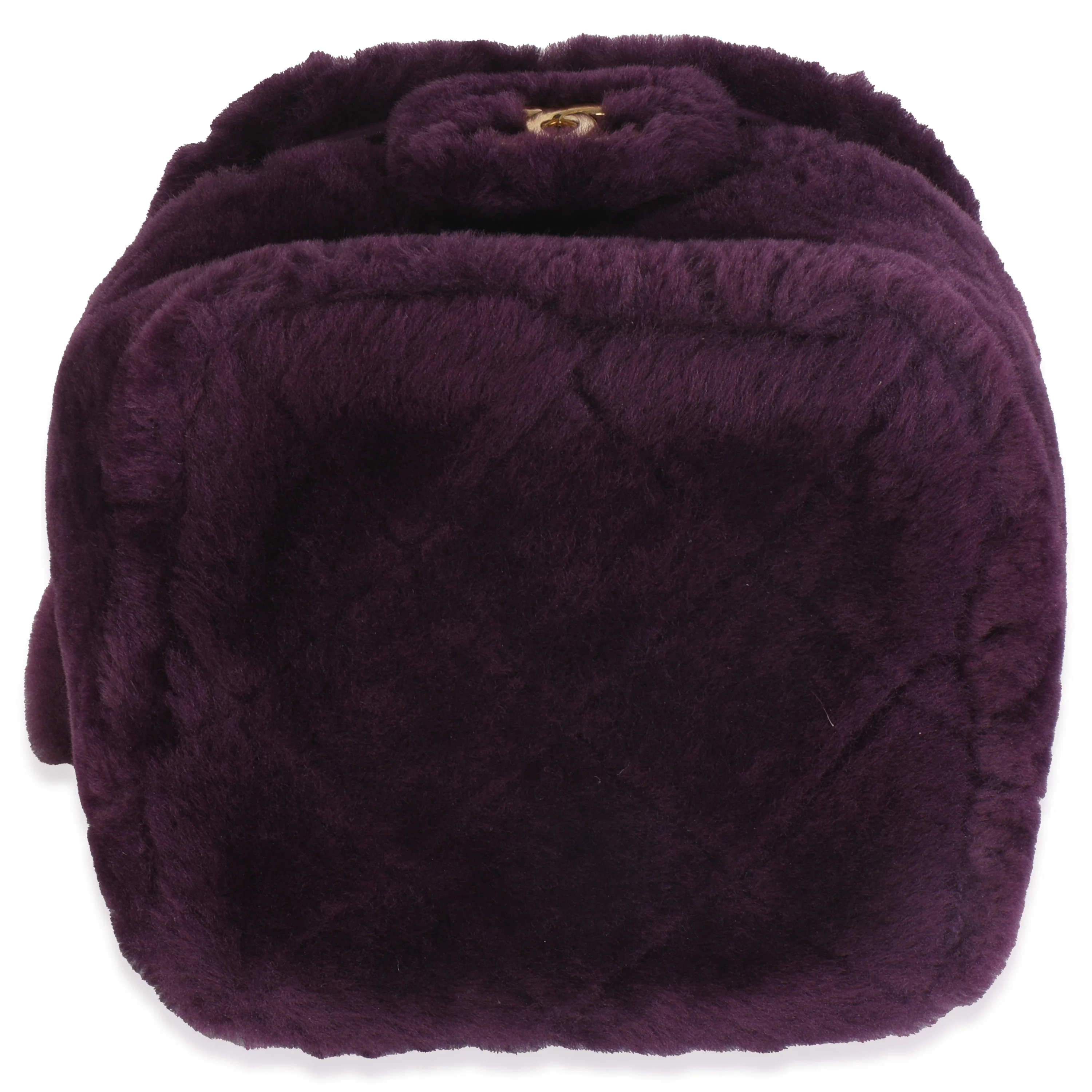 Purple Quilted Shearling Lambskin Small Vanity Case - Image 5