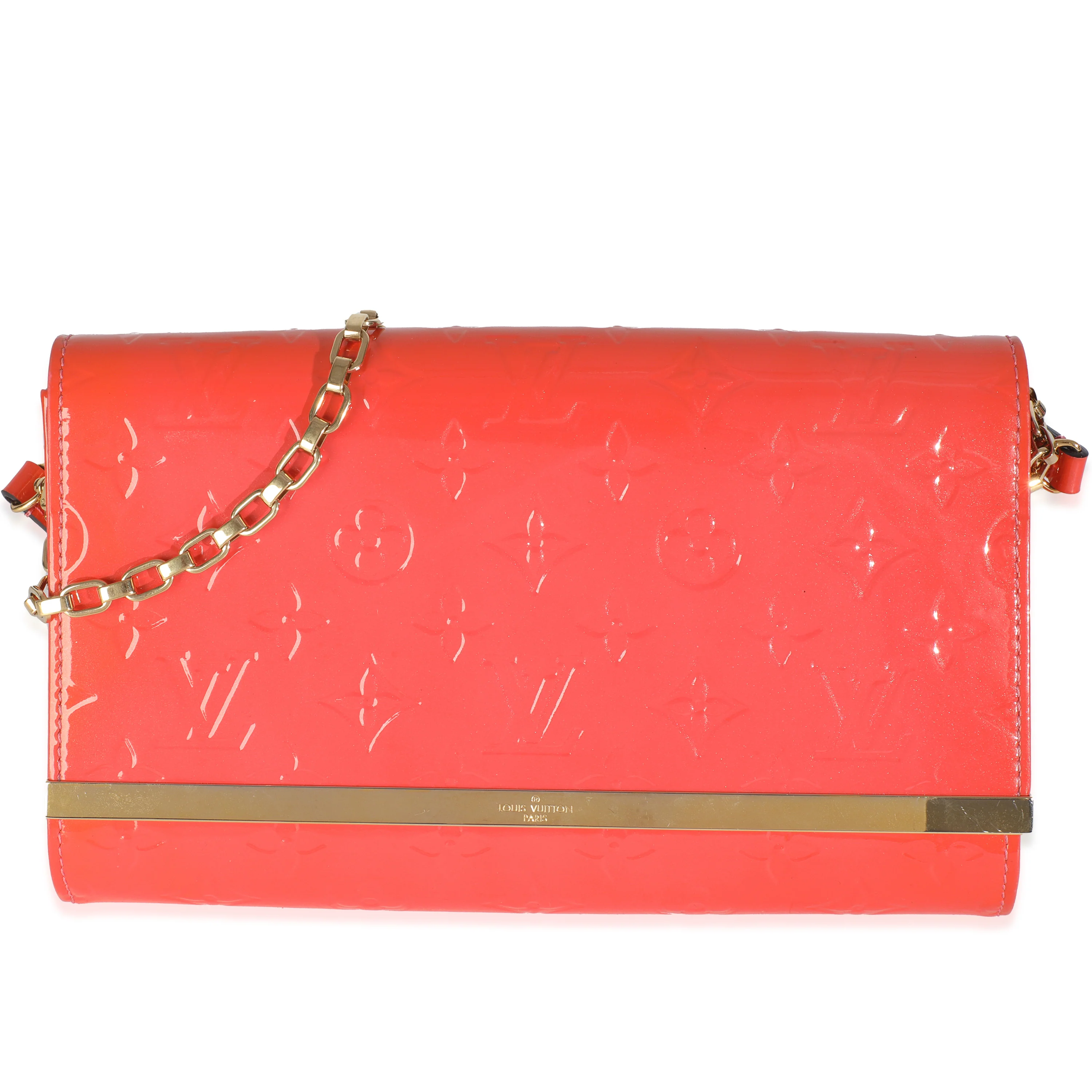 Orange Sunset Monogram Vernis Ana Clutch