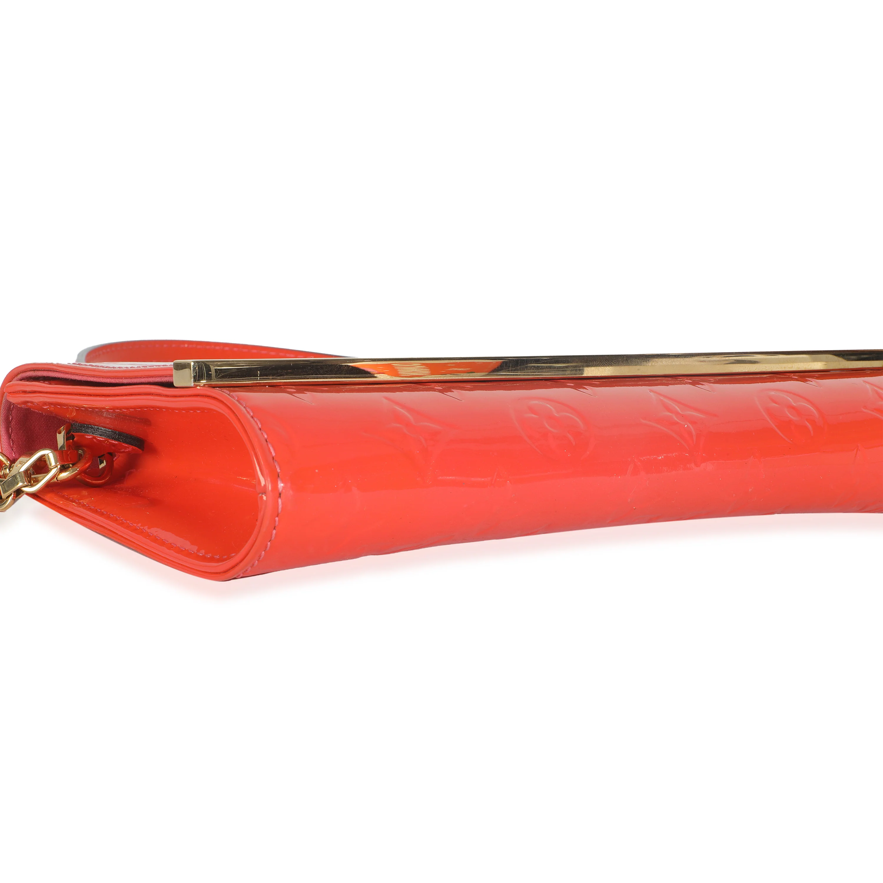 Orange Sunset Monogram Vernis Ana Clutch - Image 7