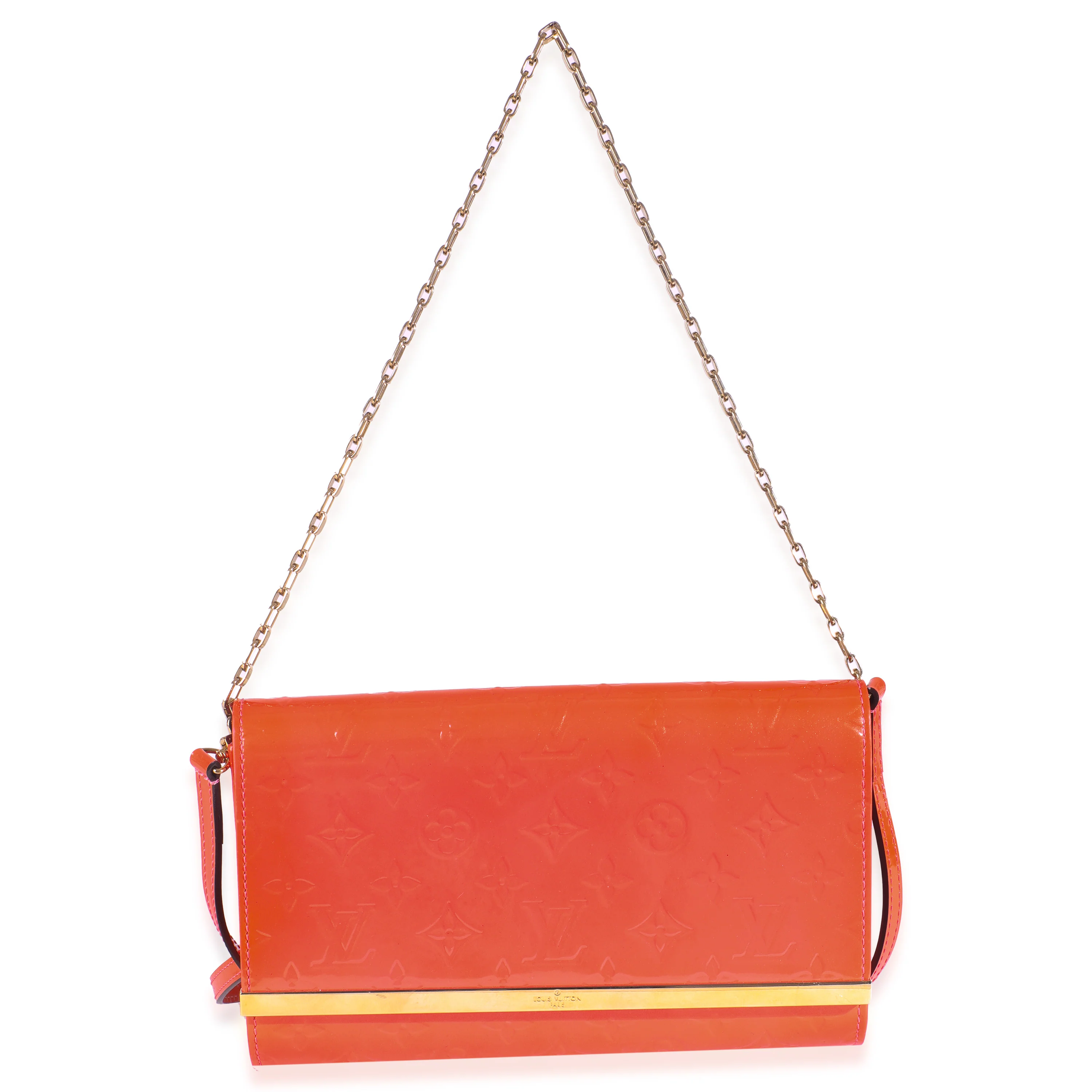 Orange Sunset Monogram Vernis Ana Clutch - Image 9