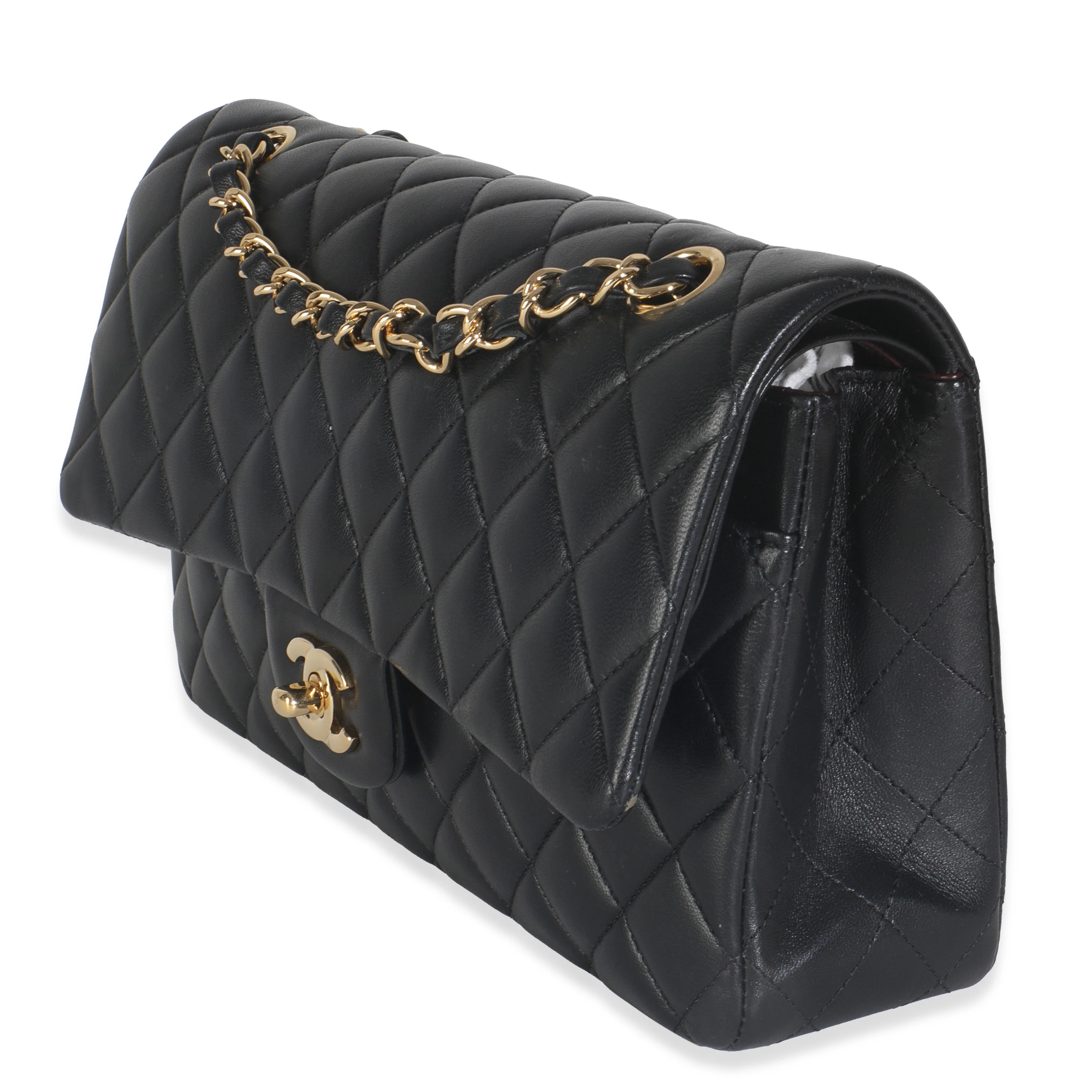 Black Quilted Lambskin Medium Classic Double Flap Bag - Image 2