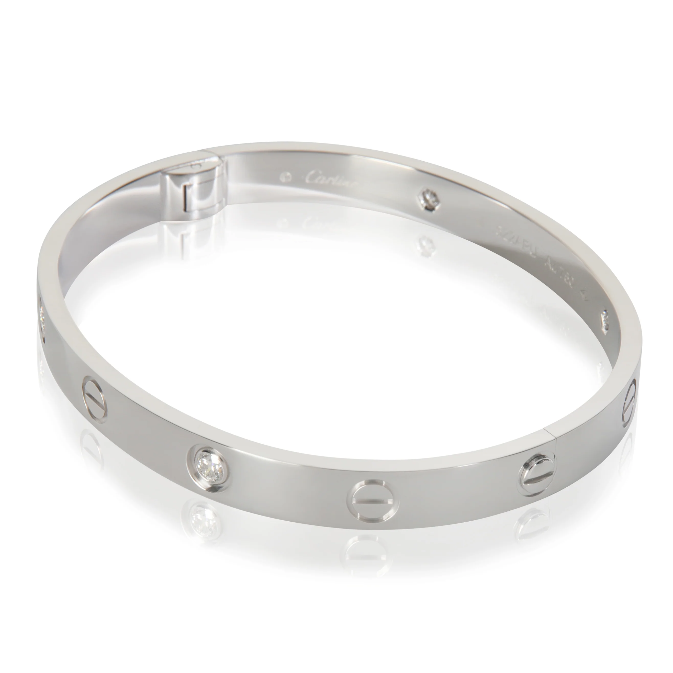 White Gold Diamond Love Bracelet - Image 2