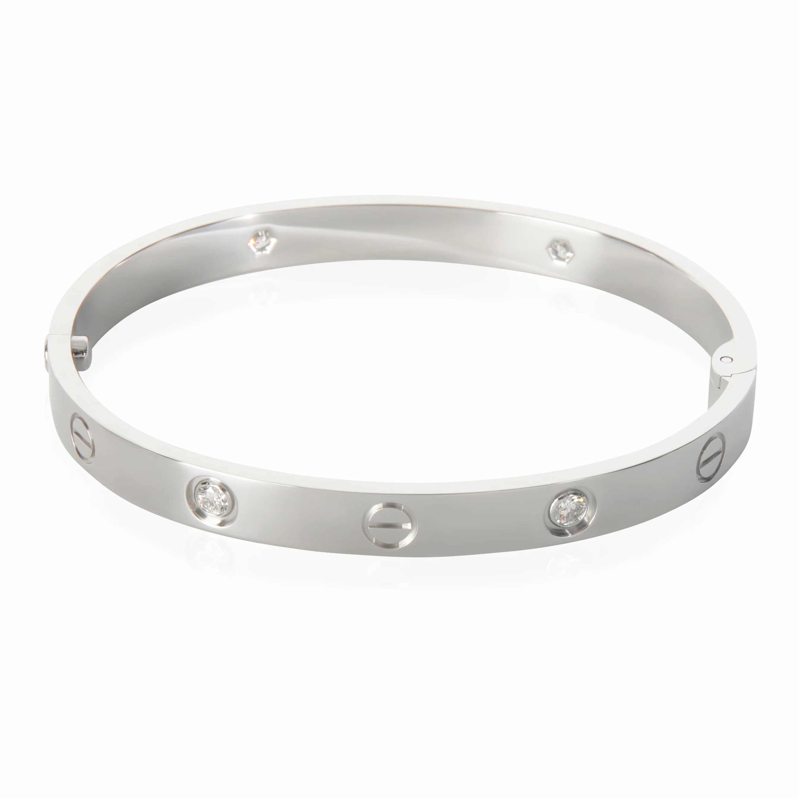 White Gold Diamond Love Bracelet - Image 3