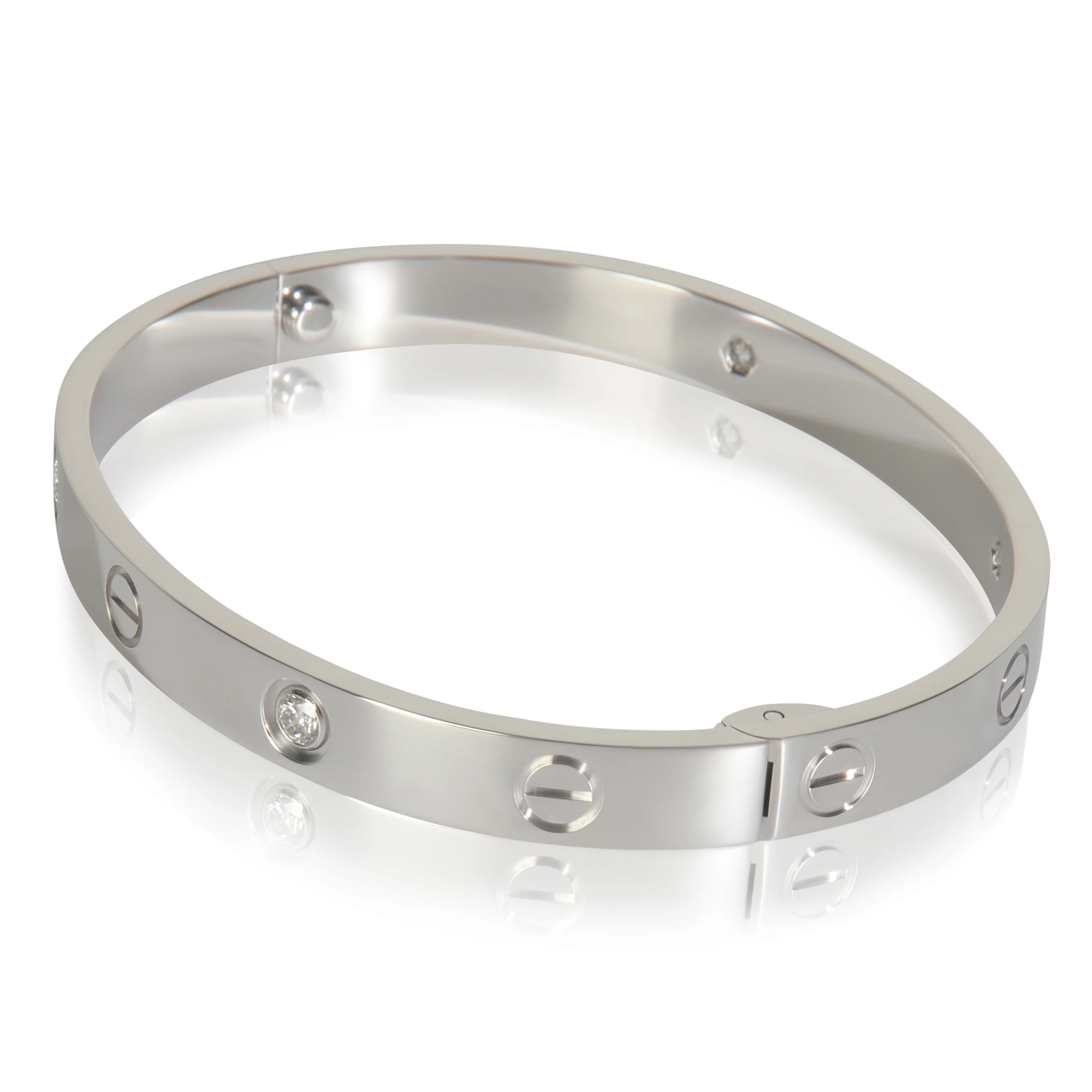 White Gold Diamond Love Bracelet - Image 4
