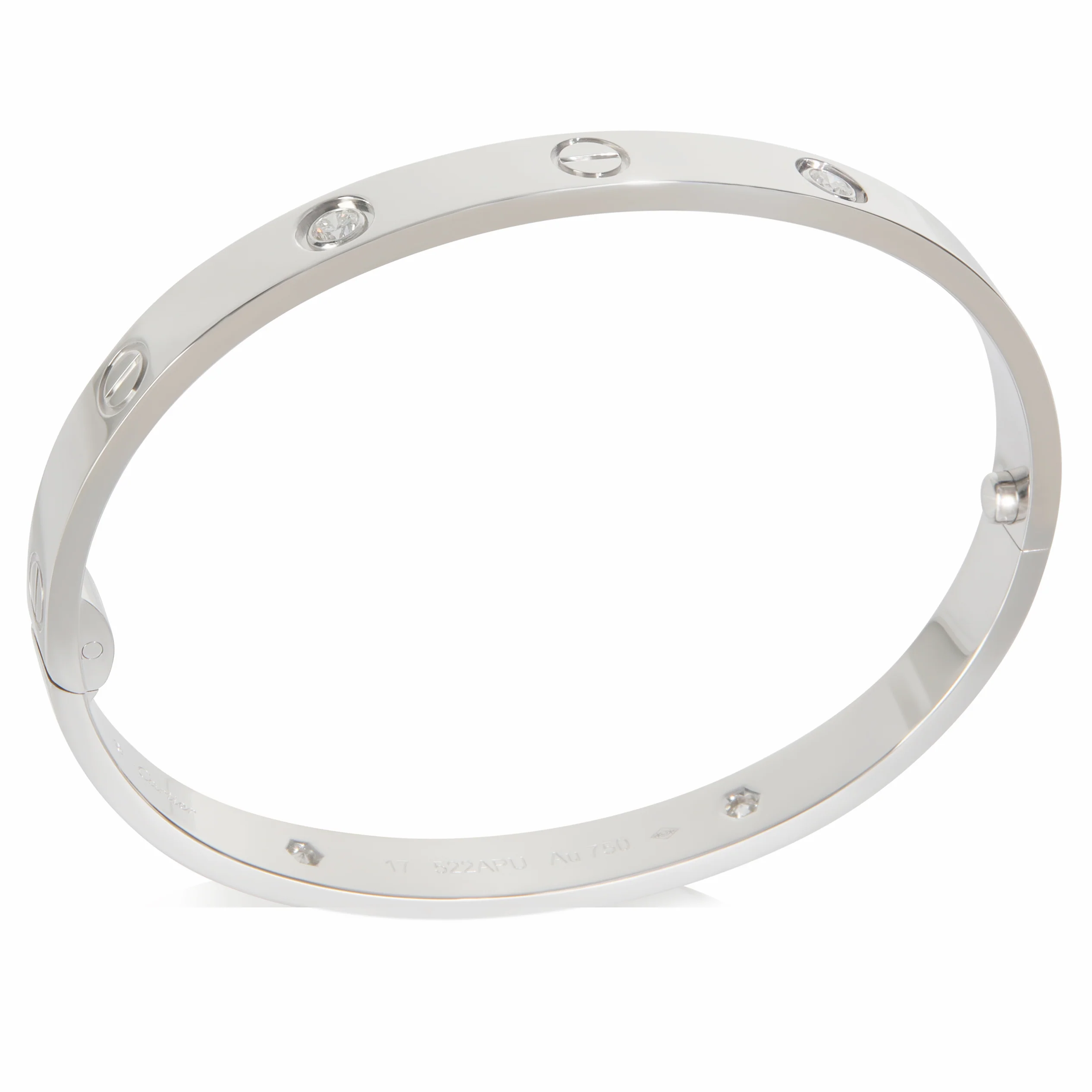White Gold Diamond Love Bracelet - Image 5