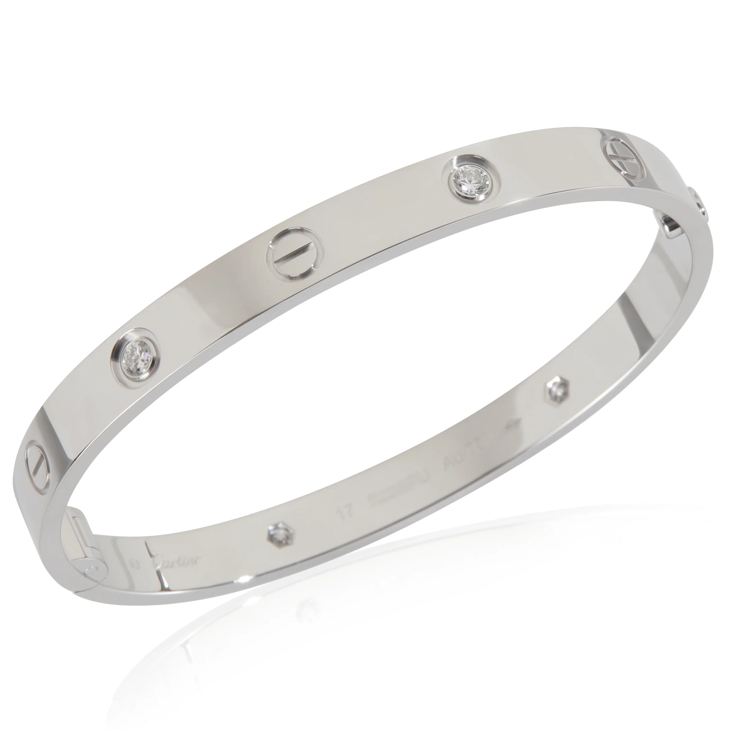 White Gold Diamond Love Bracelet - Image 7