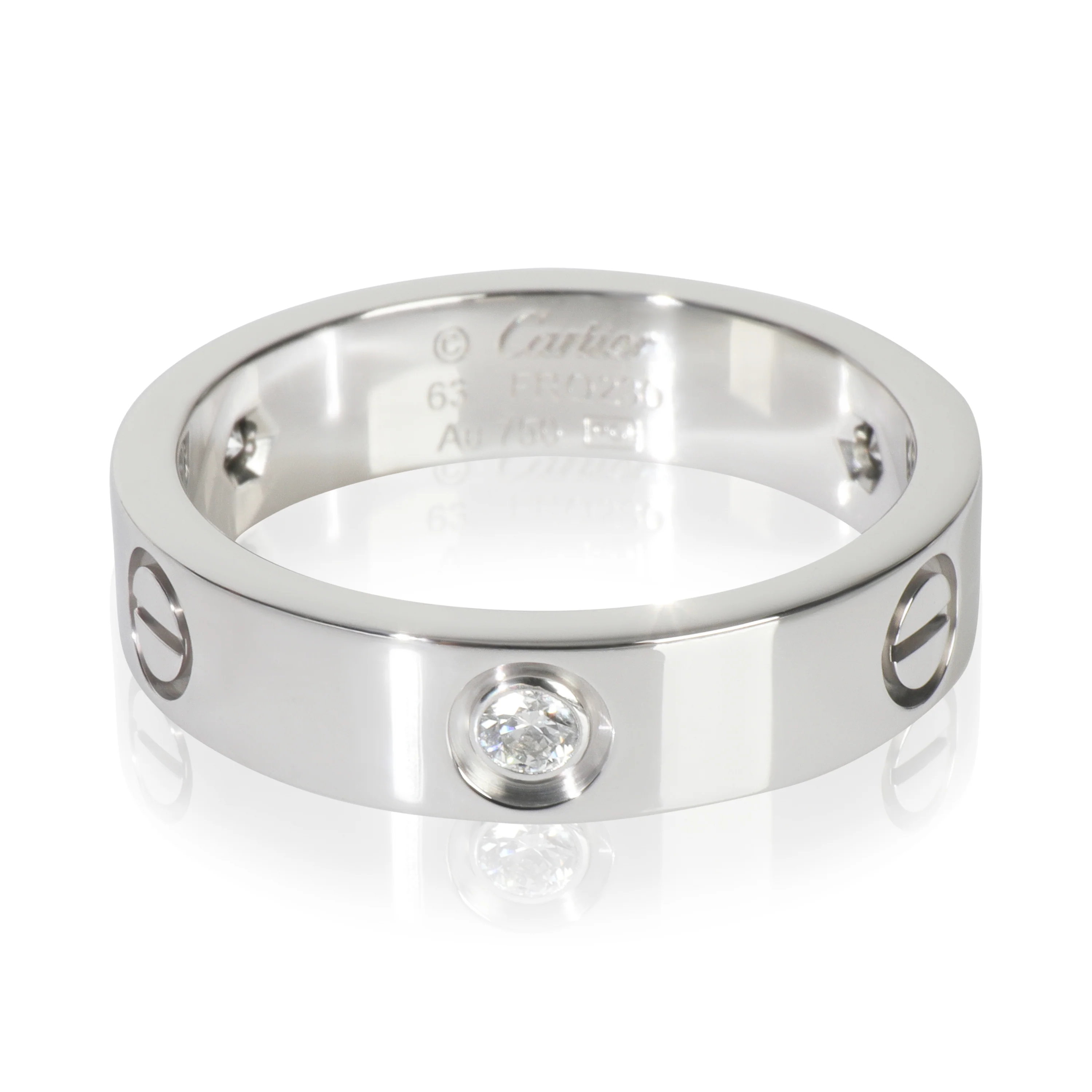 White Gold Diamond Love Ring - Image 2