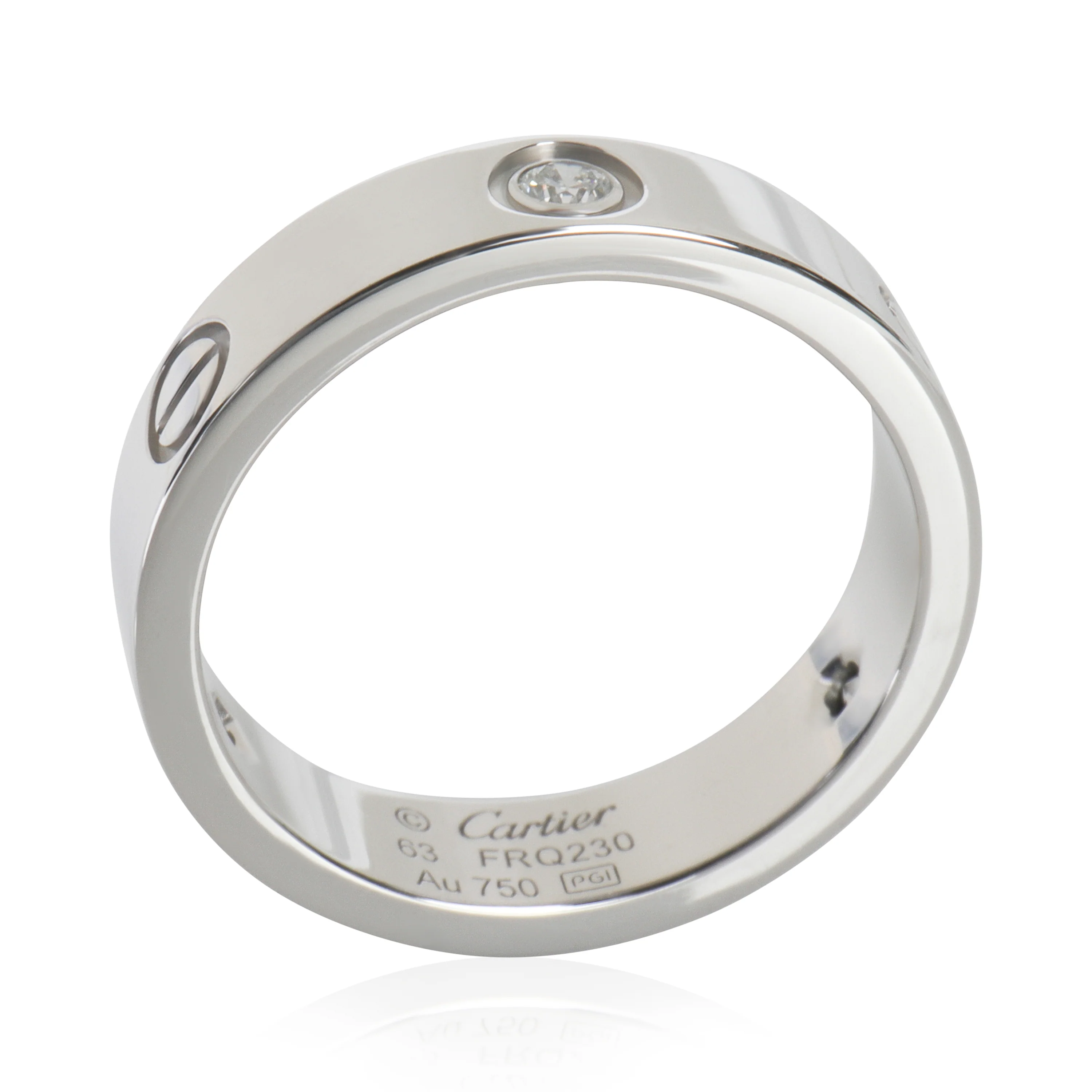 White Gold Diamond Love Ring - Image 3