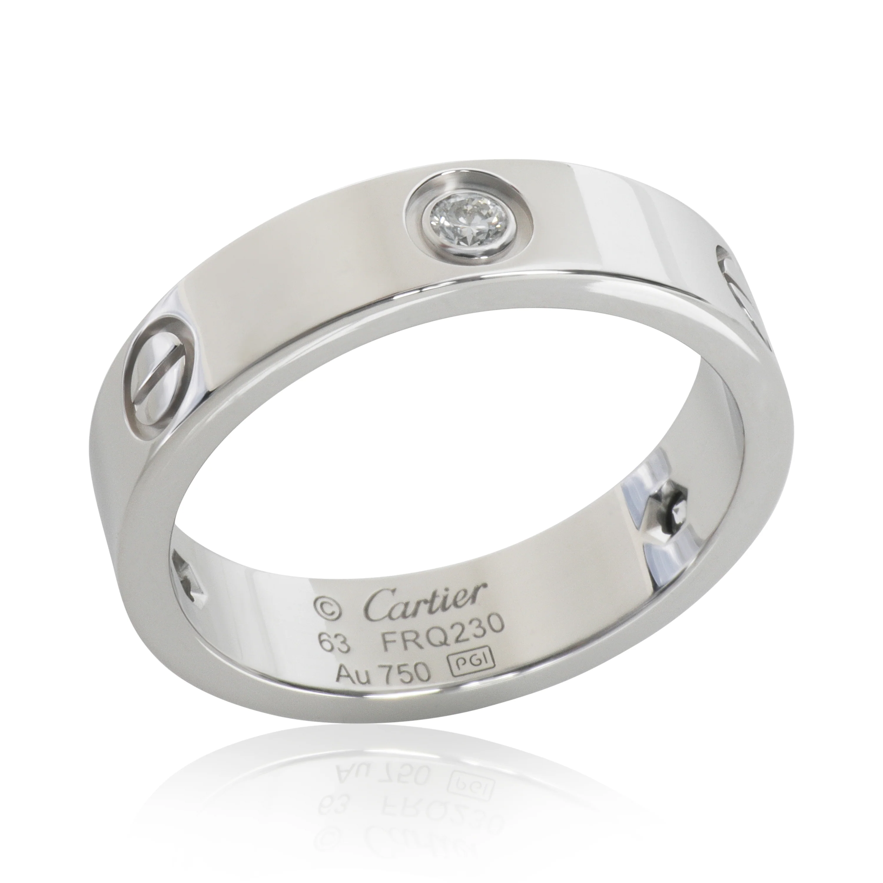 White Gold Diamond Love Ring - Image 4