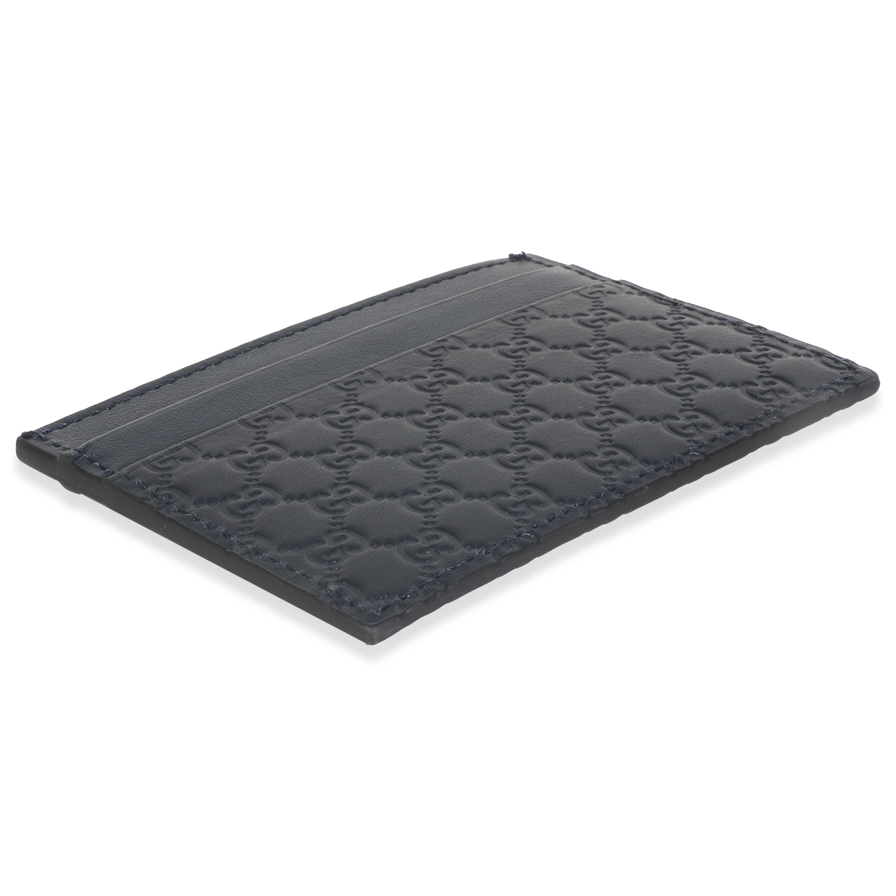 Navy Microguccissima Card Case - Image 7