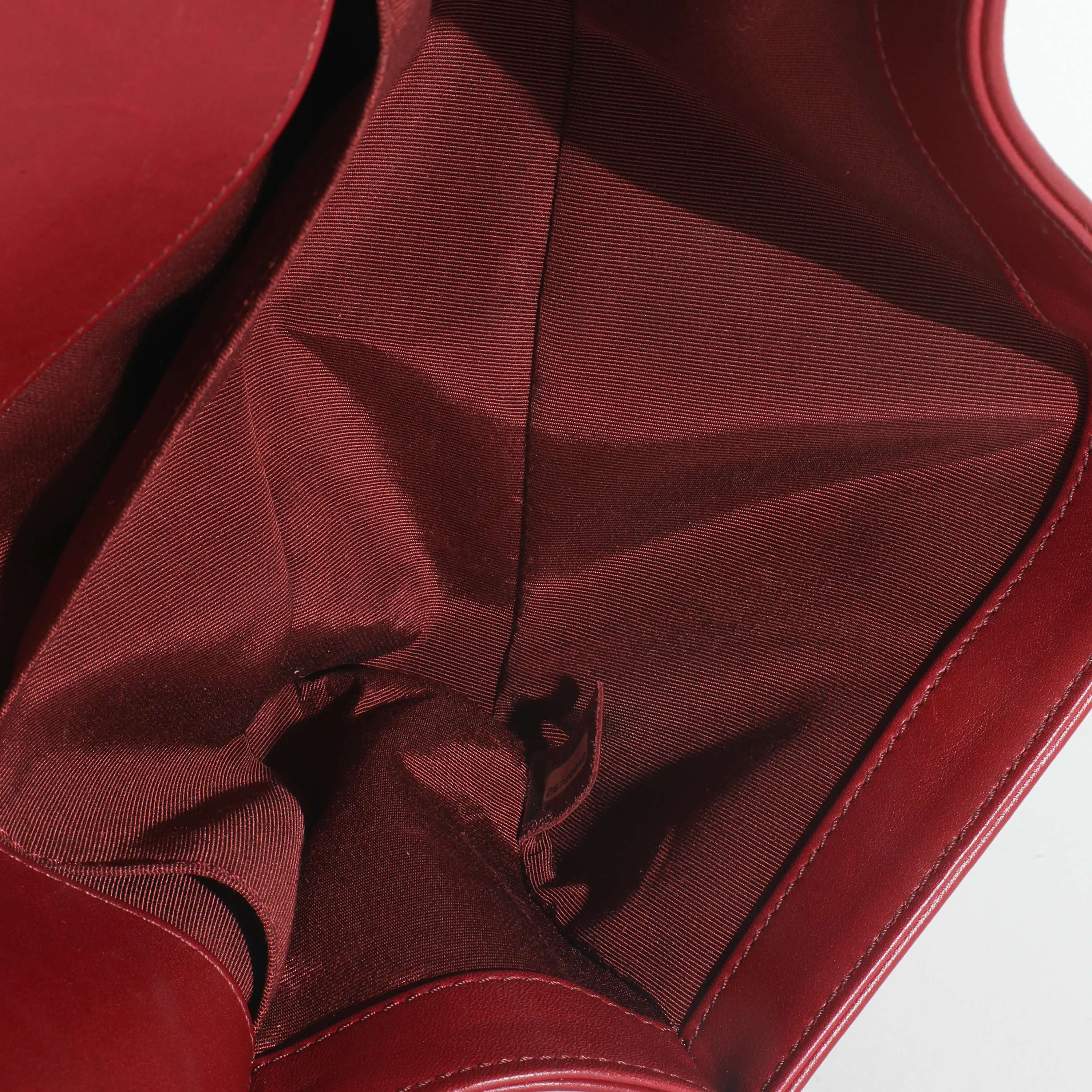 Burgundy Chevron Lambskin Medium Boy Bag - Image 9
