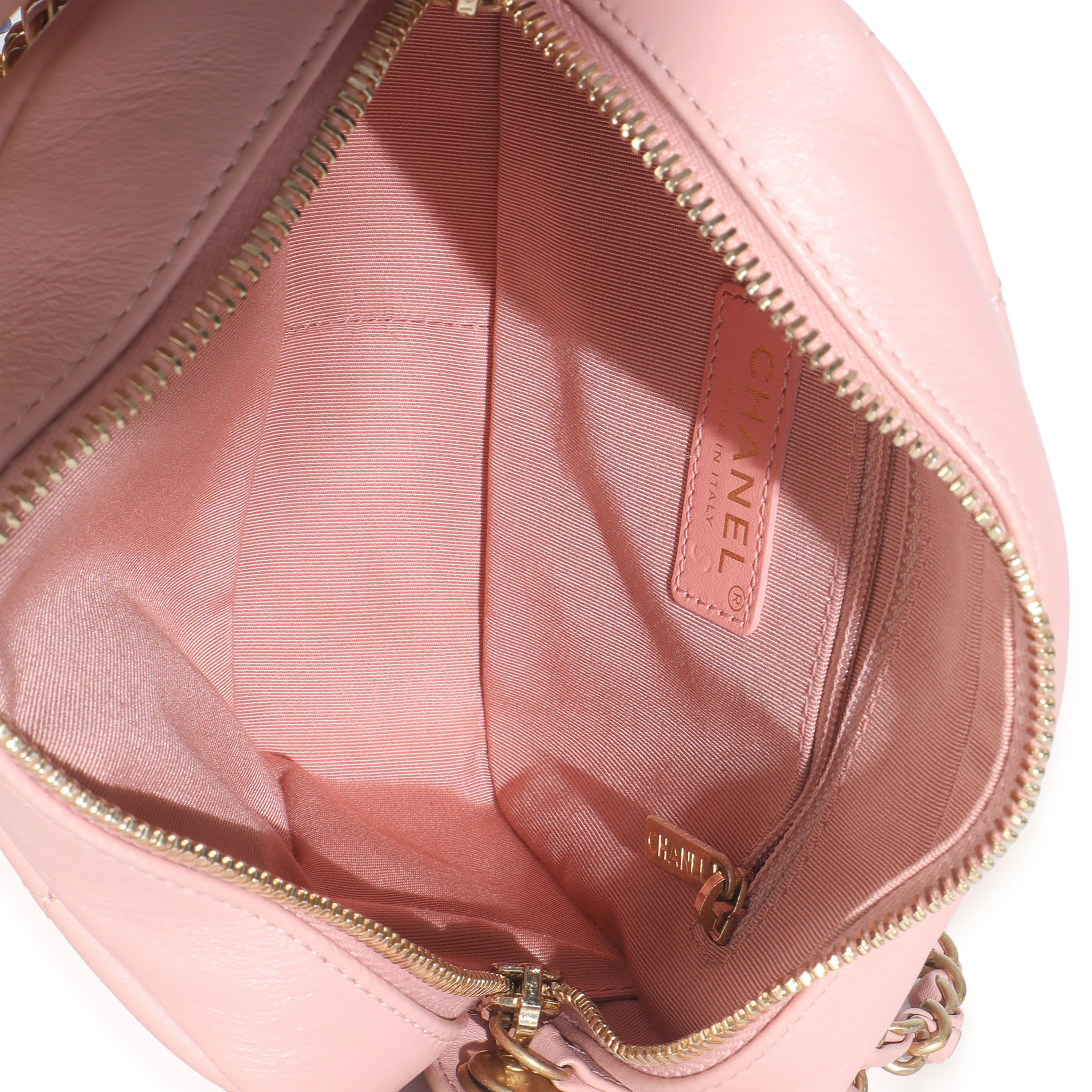 Light Pink Quilted Calfskin Small Enchained Camera Bag - Image 8