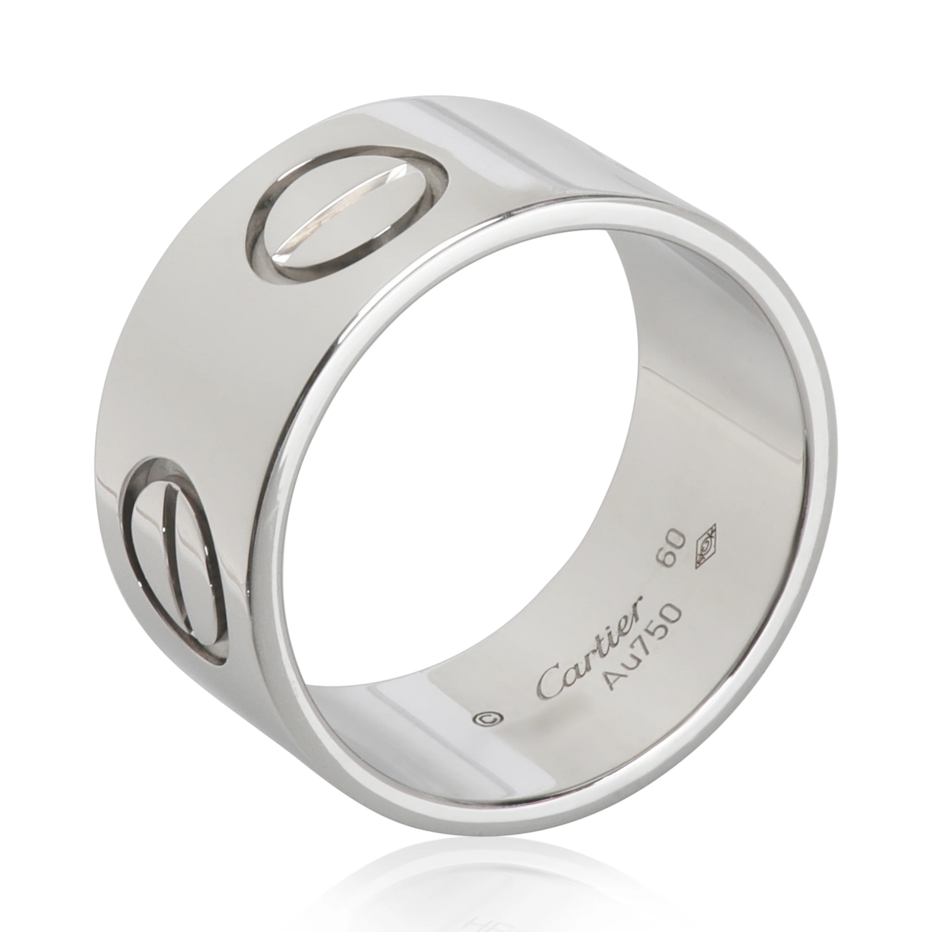 White Gold Large Model Love Ring - Image 4