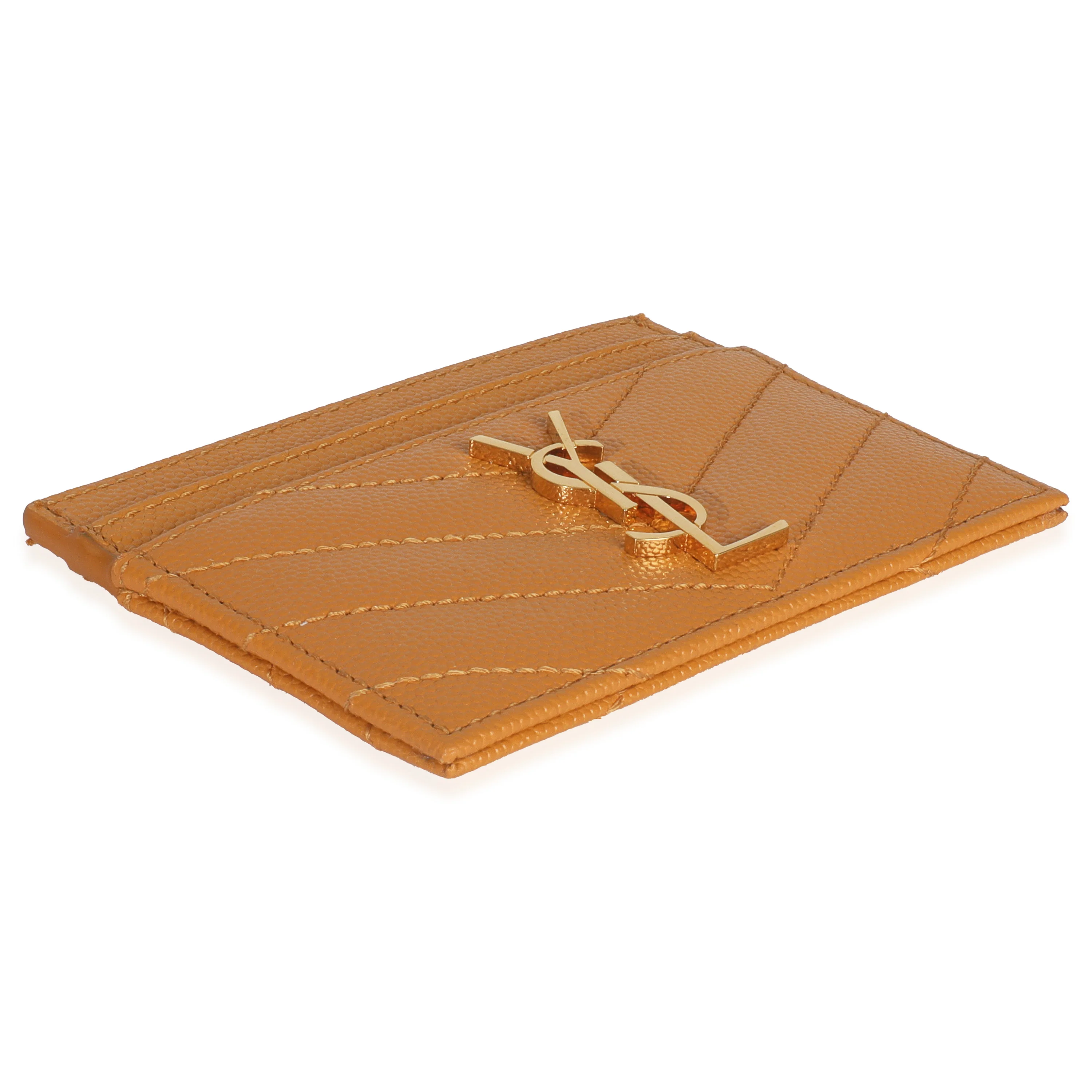 Senape Yellow Grain De Poudre Matelasse Cassandre Card Case - Image 6