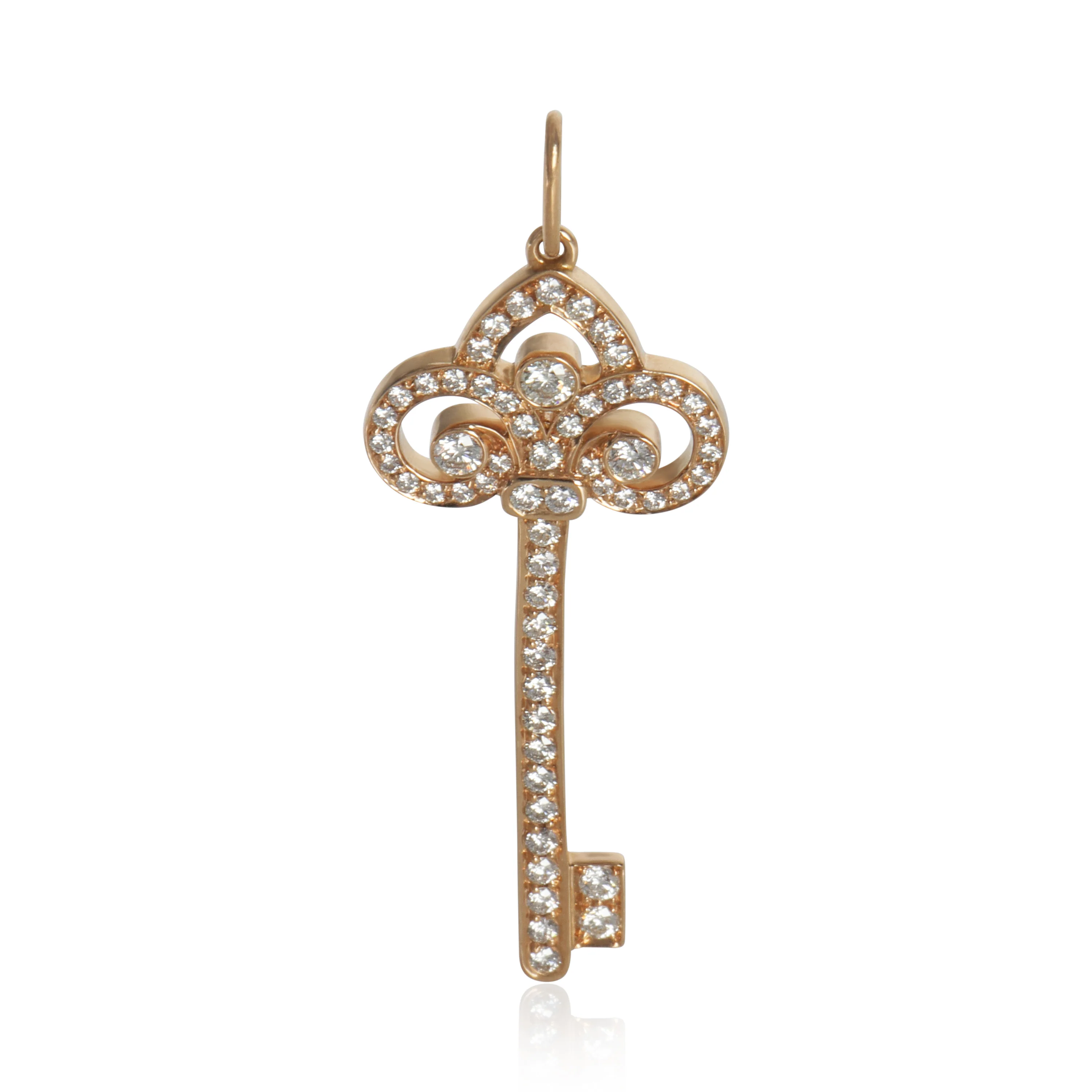 Rose Gold Diamond Fluer De Lis Pendant - Image 2