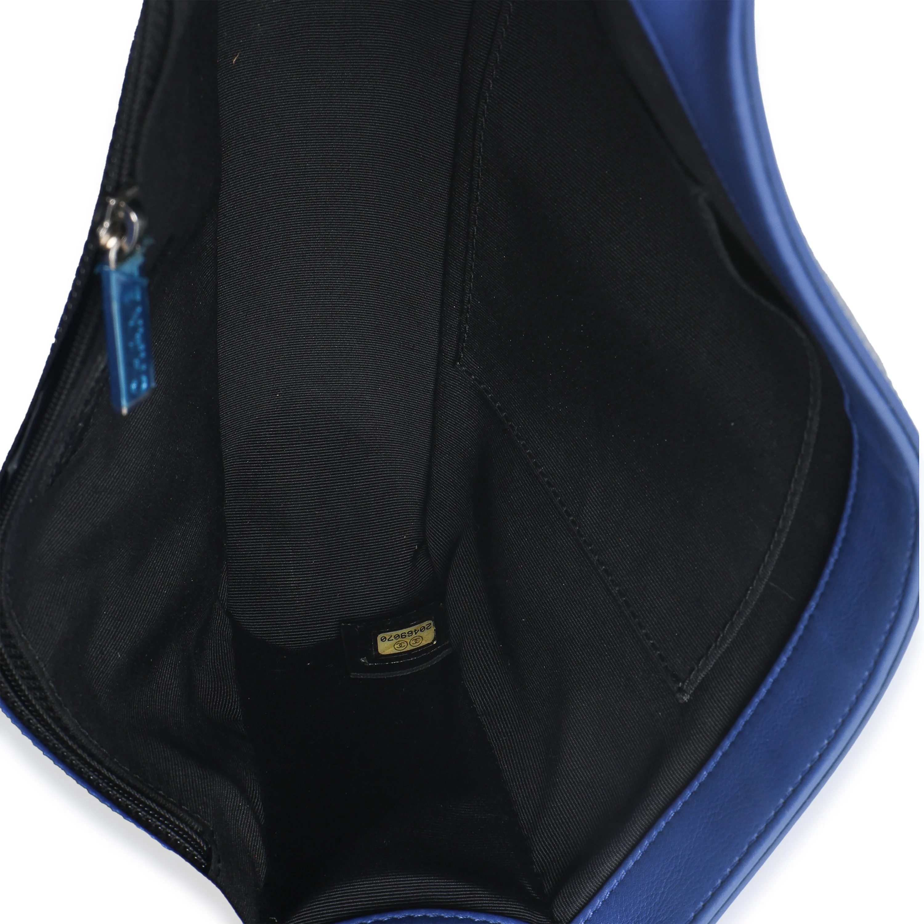 Blue Quilted Patent Plexiglass New Medium Boy Bag - Image 9