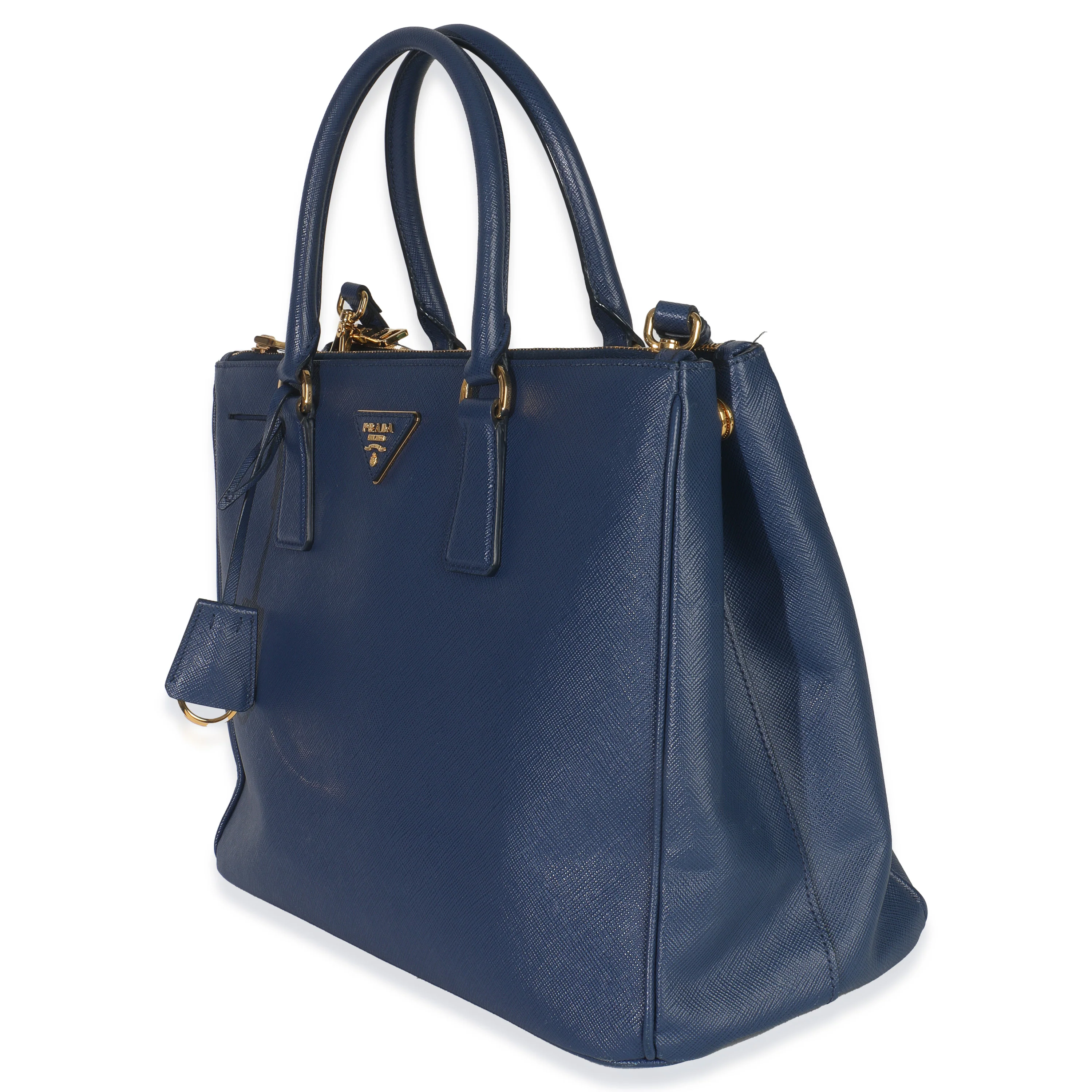 Blue Saffiano Galleria Lux Medium Double Zip Tote - Image 2