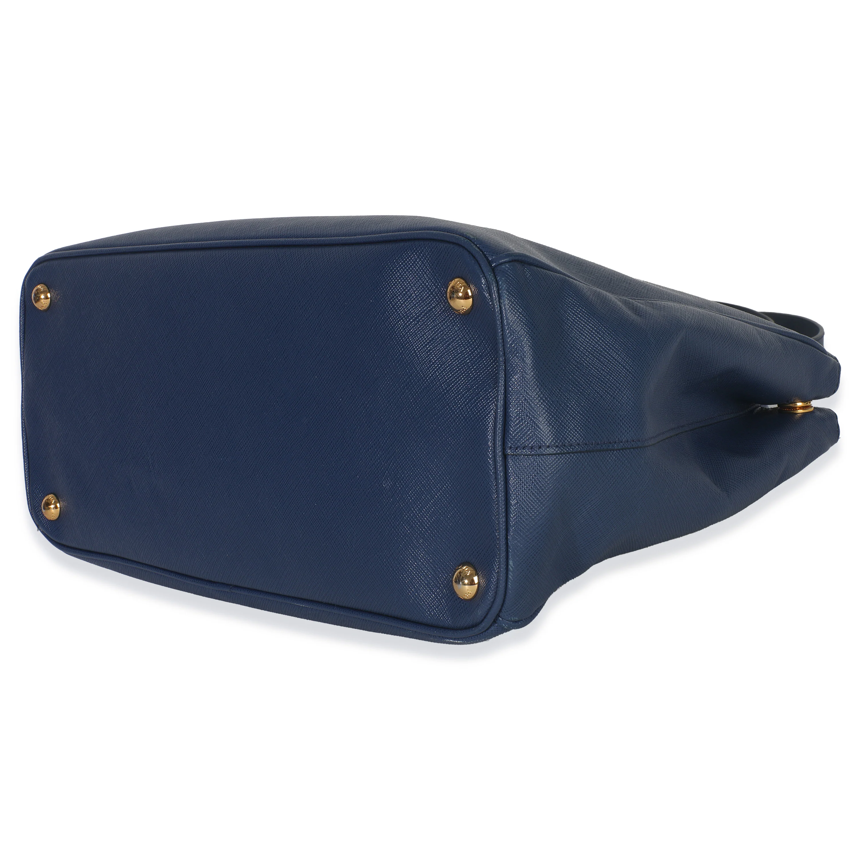Blue Saffiano Galleria Lux Medium Double Zip Tote - Image 7