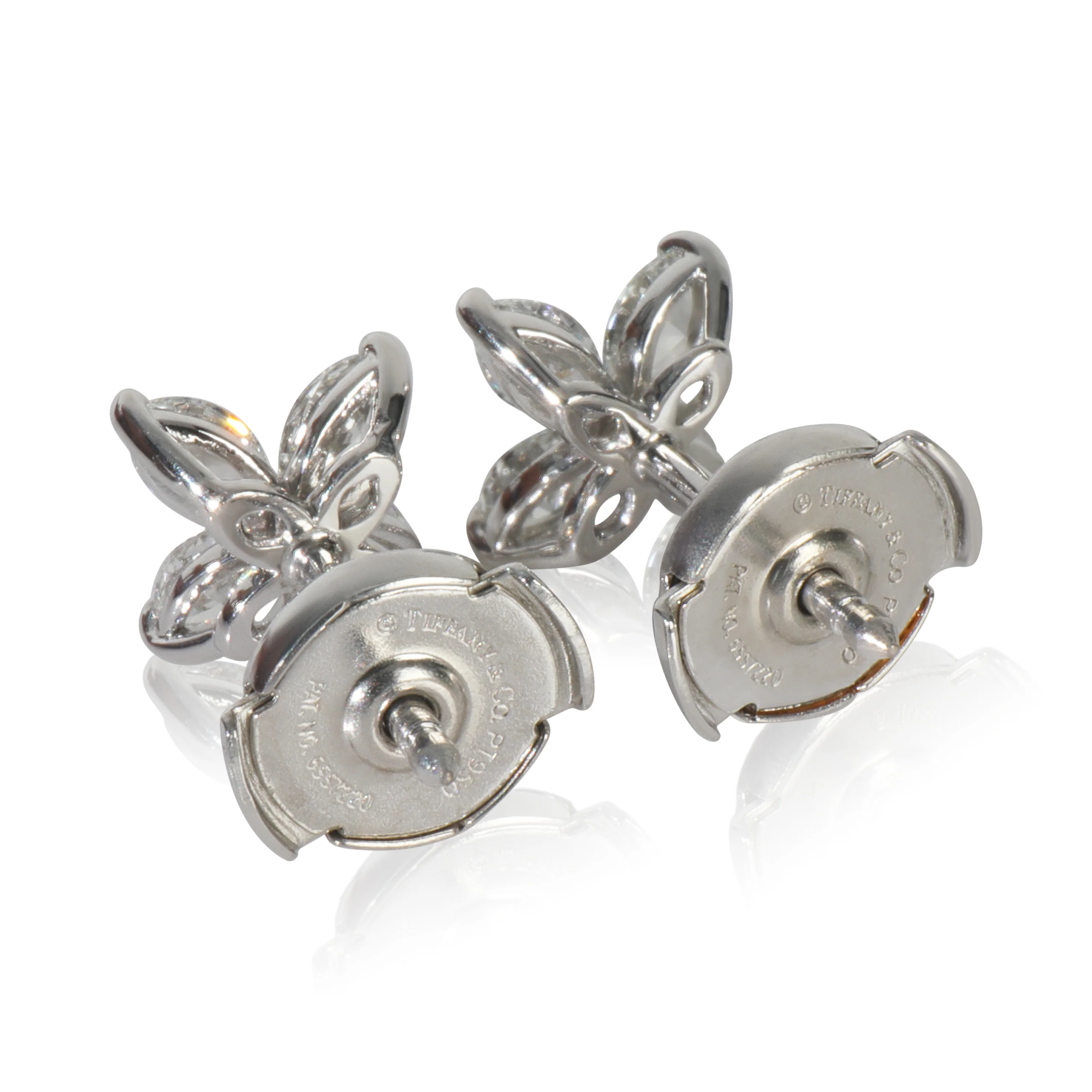 Platinum Diamond Small Model Victoria Earrings - Image 3