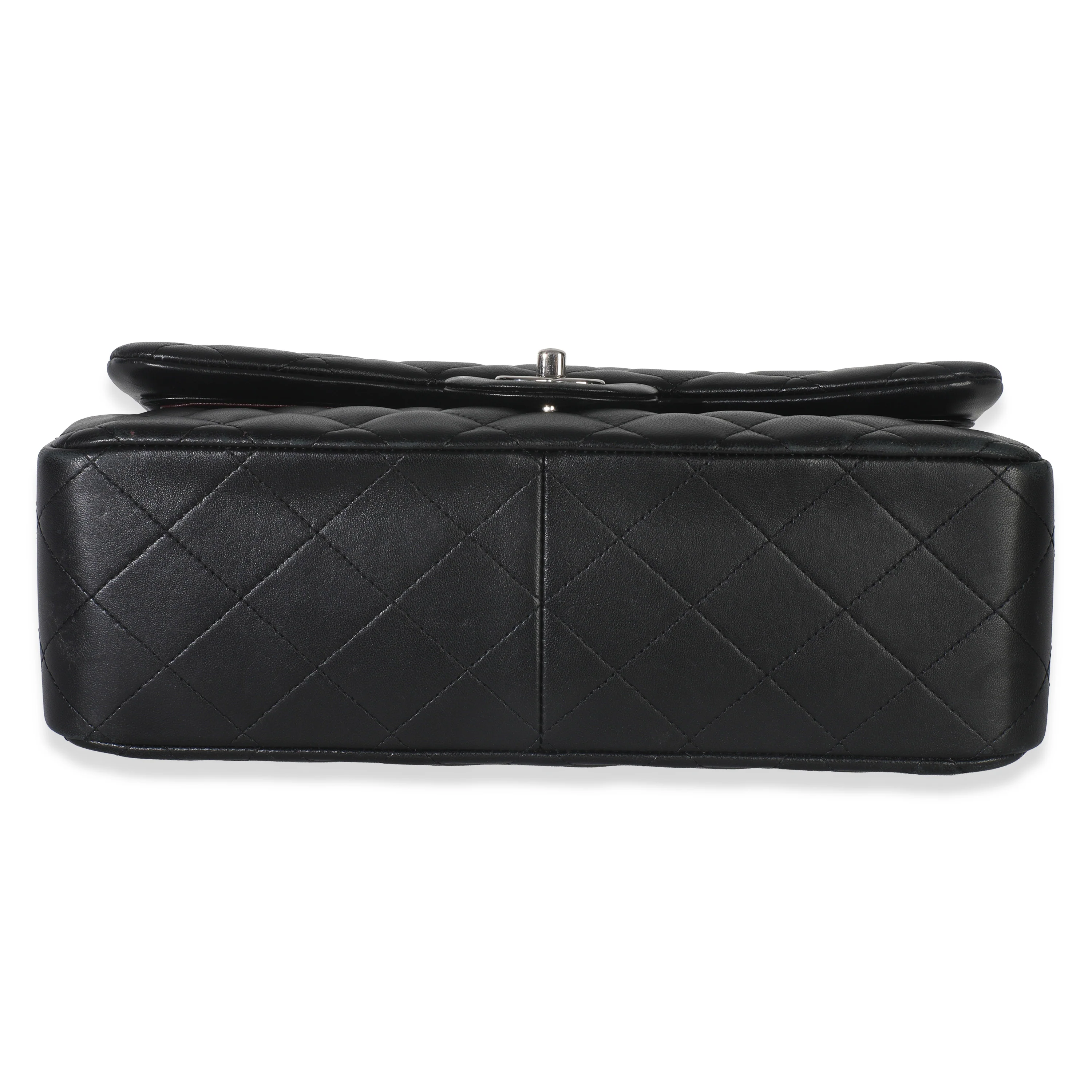 Black Quilted Lambskin Jumbo Double Flap Bag - Image 7