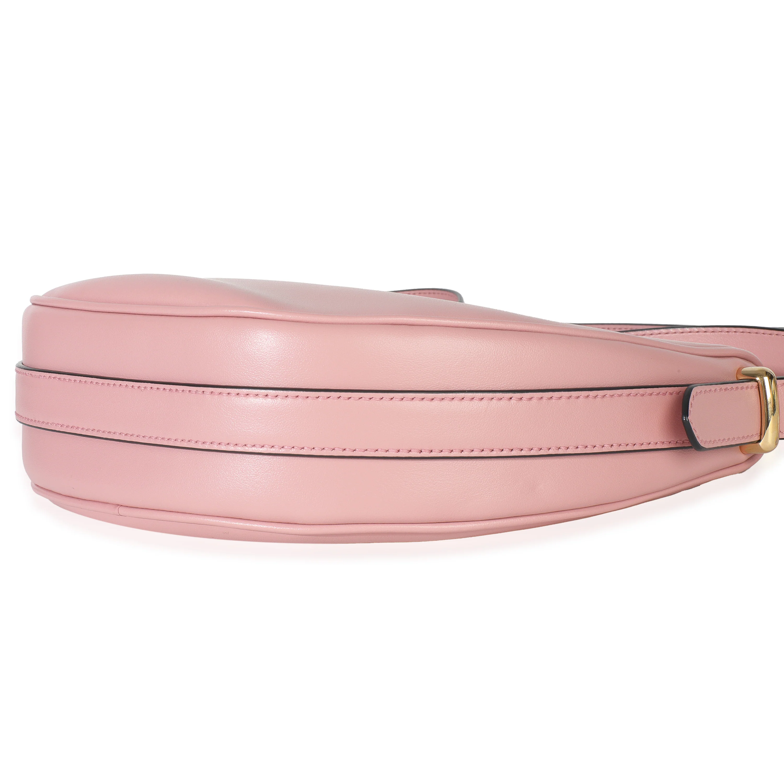 Pink Smooth Calfskin Arque Half Moon Hobo - Image 7