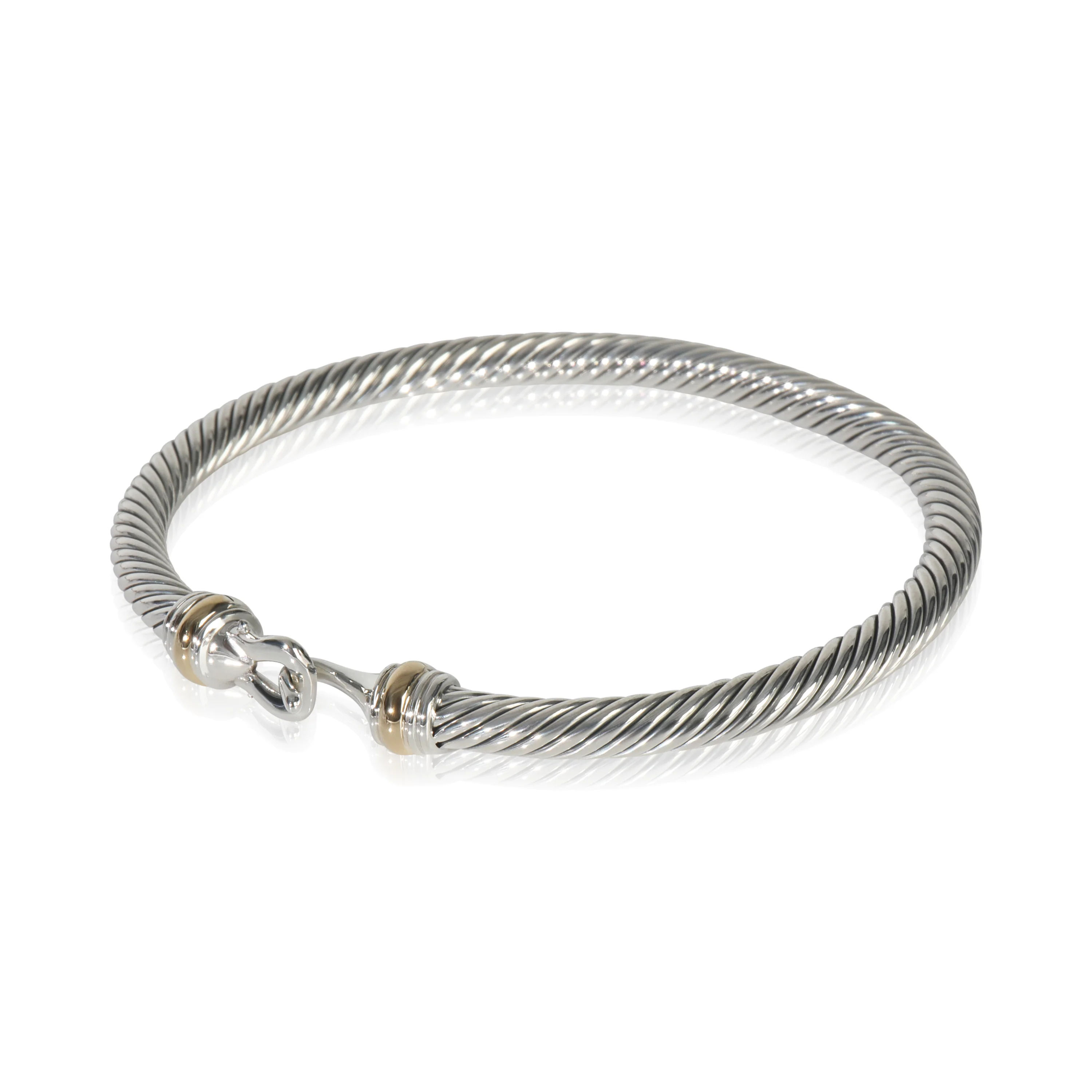 Yellow Gold & Sterling Silver  Cable Buckle Bracelet - Image 2
