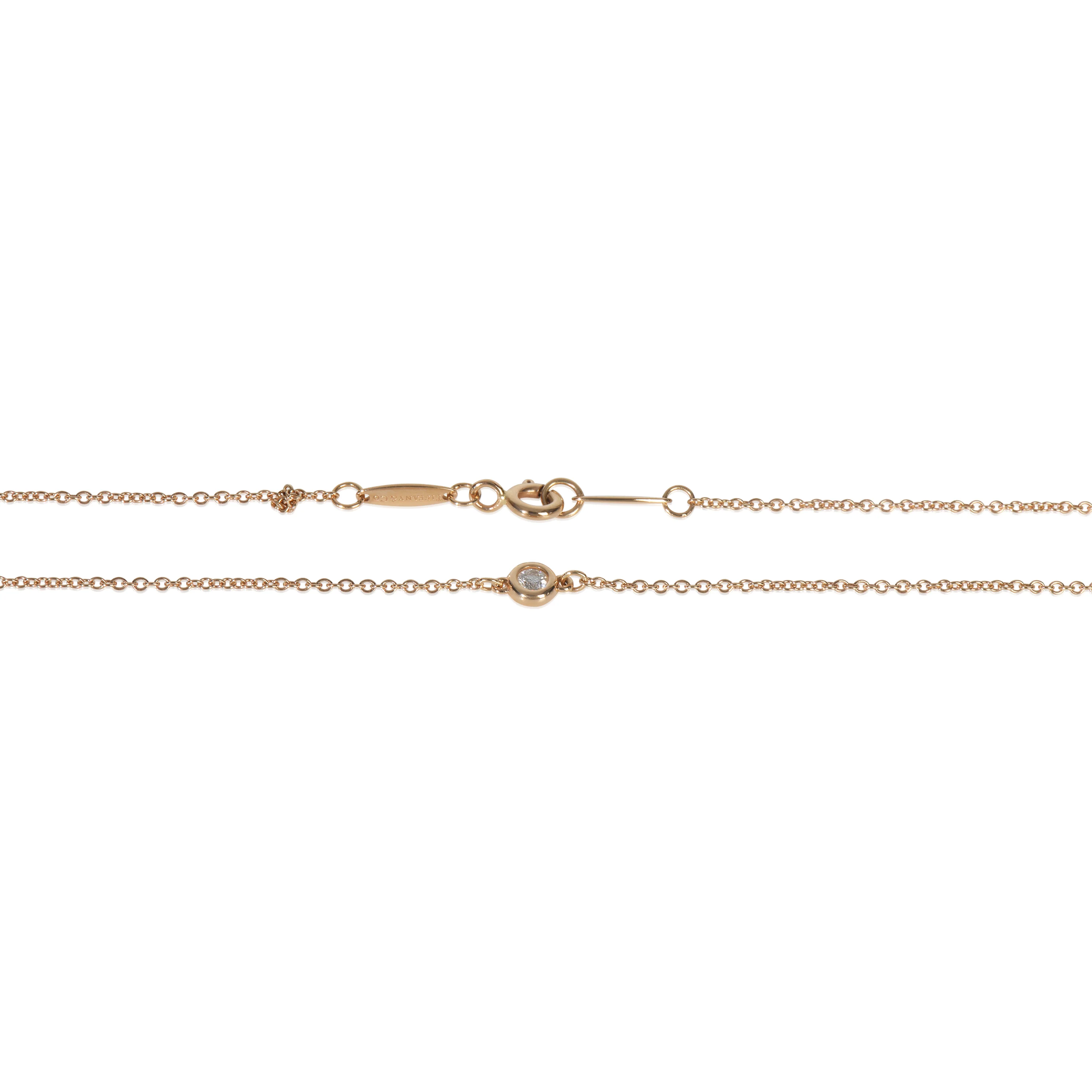 Rose Gold Diamond Elsa Peretti Diamond By The Yard Necklace - Image 2