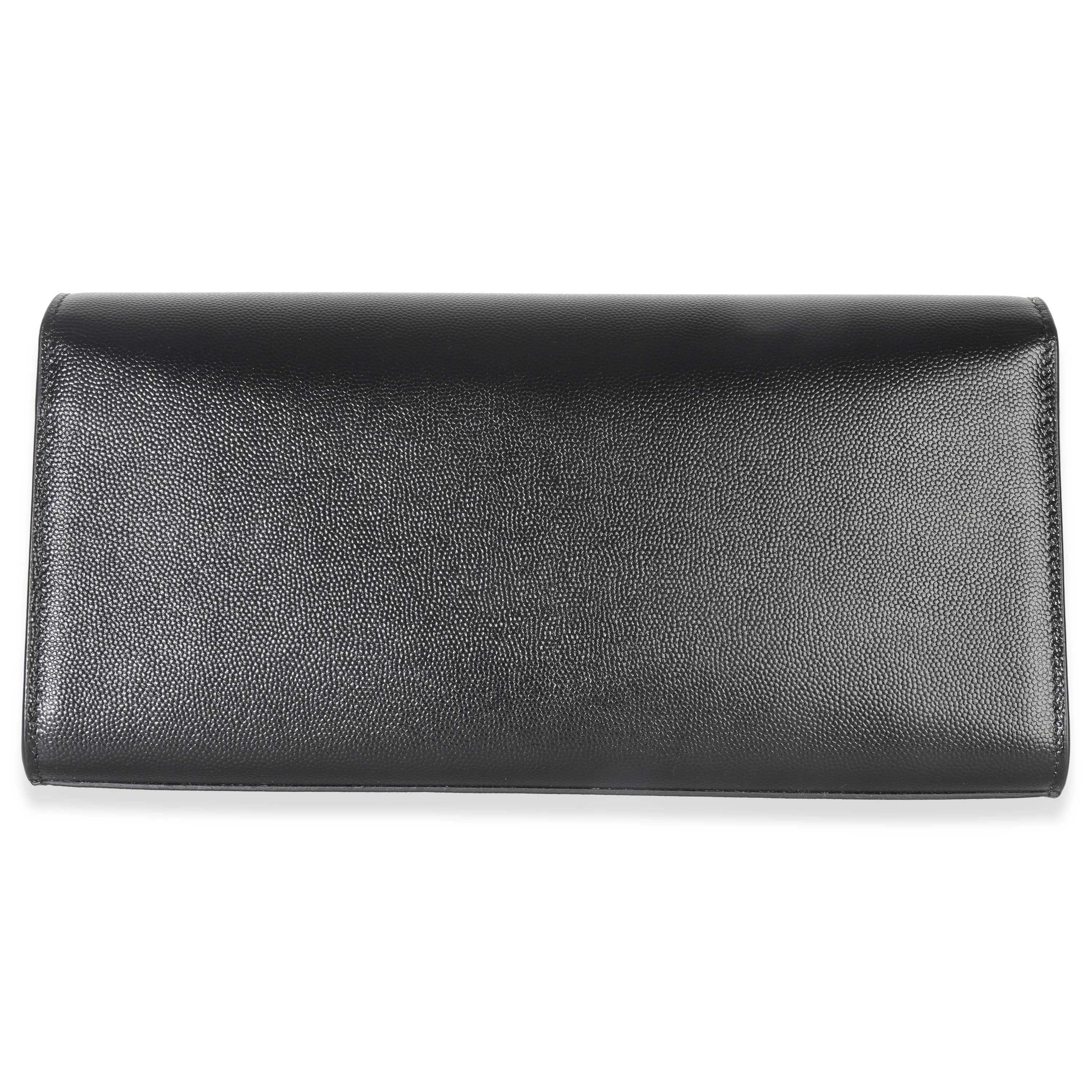 Black Grain De Poudre Classic Cassandre Clutch - Image 4