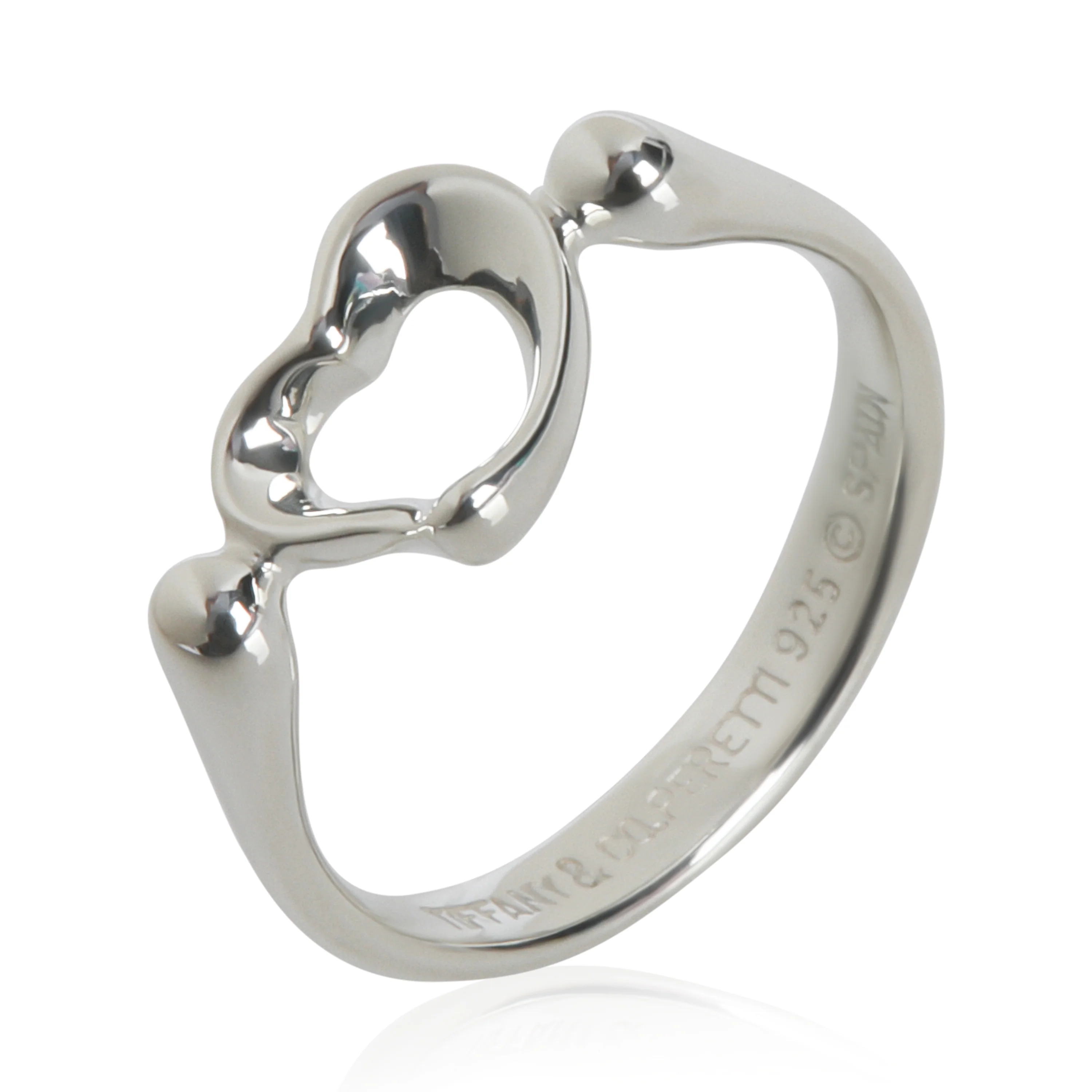 Sterling Silver  Elsa Peretti Open Heart Ring - Image 4
