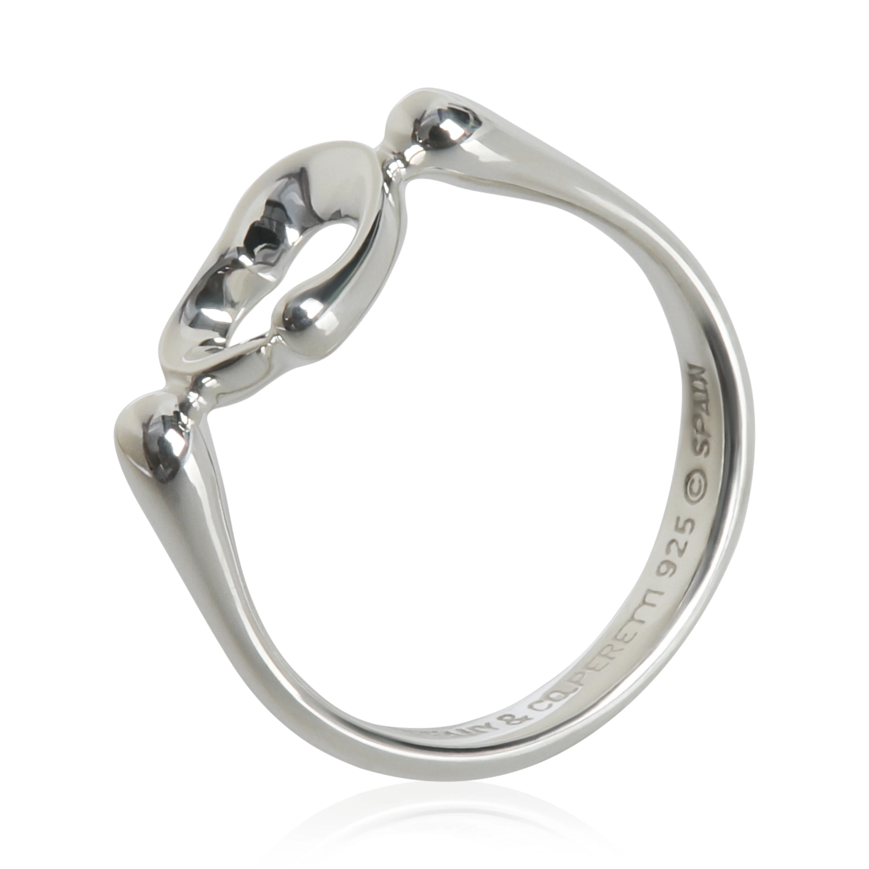 Sterling Silver  Elsa Peretti Open Heart Ring - Image 5