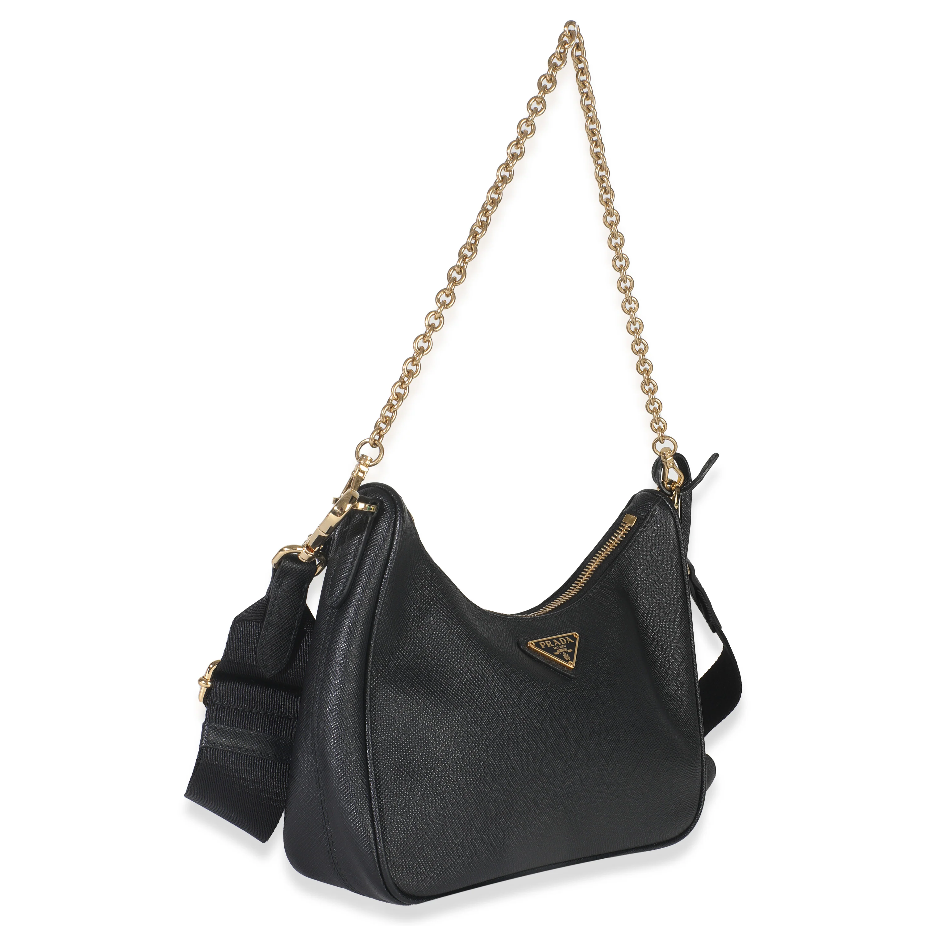 Black Saffiano Lux Re-Edition 2005 Shoulder Bag - Image 3