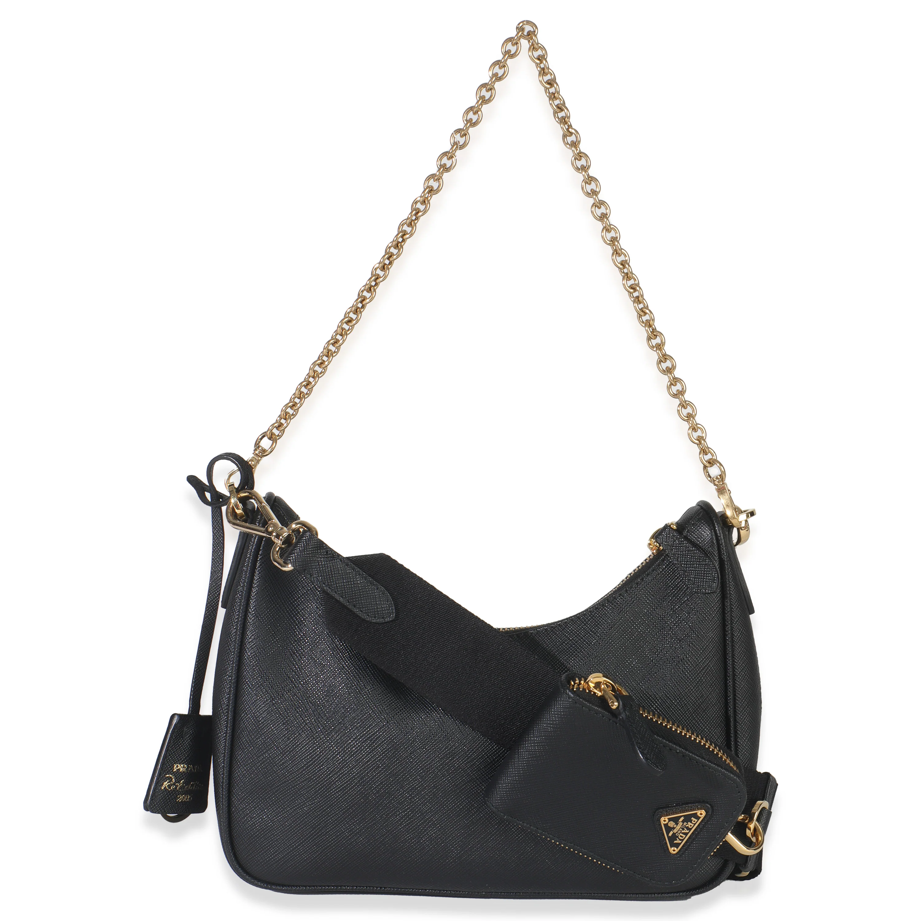 Black Saffiano Lux Re-Edition 2005 Shoulder Bag - Image 4