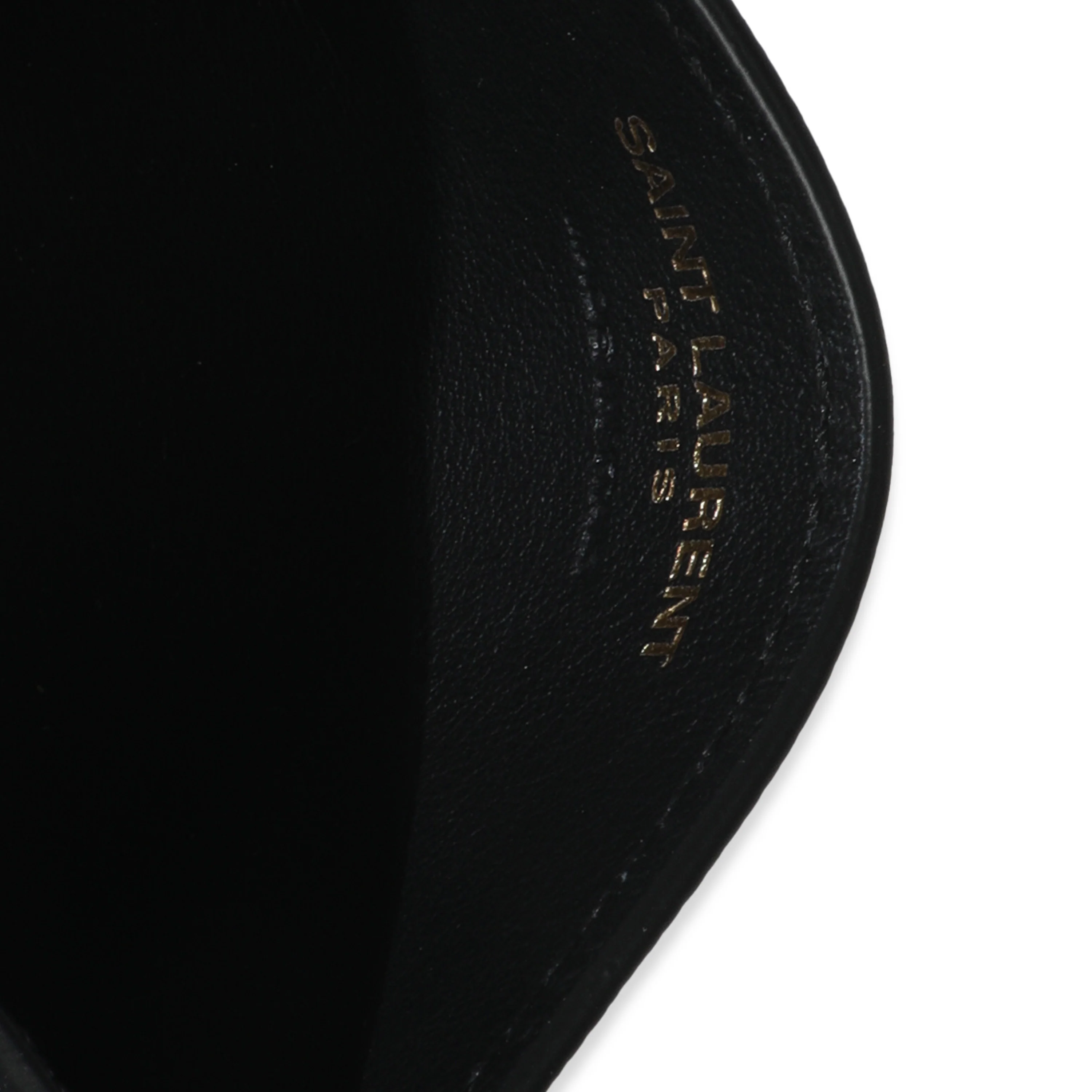 Black Grain De Poudre Matelasse Cassandre Card Case - Image 6
