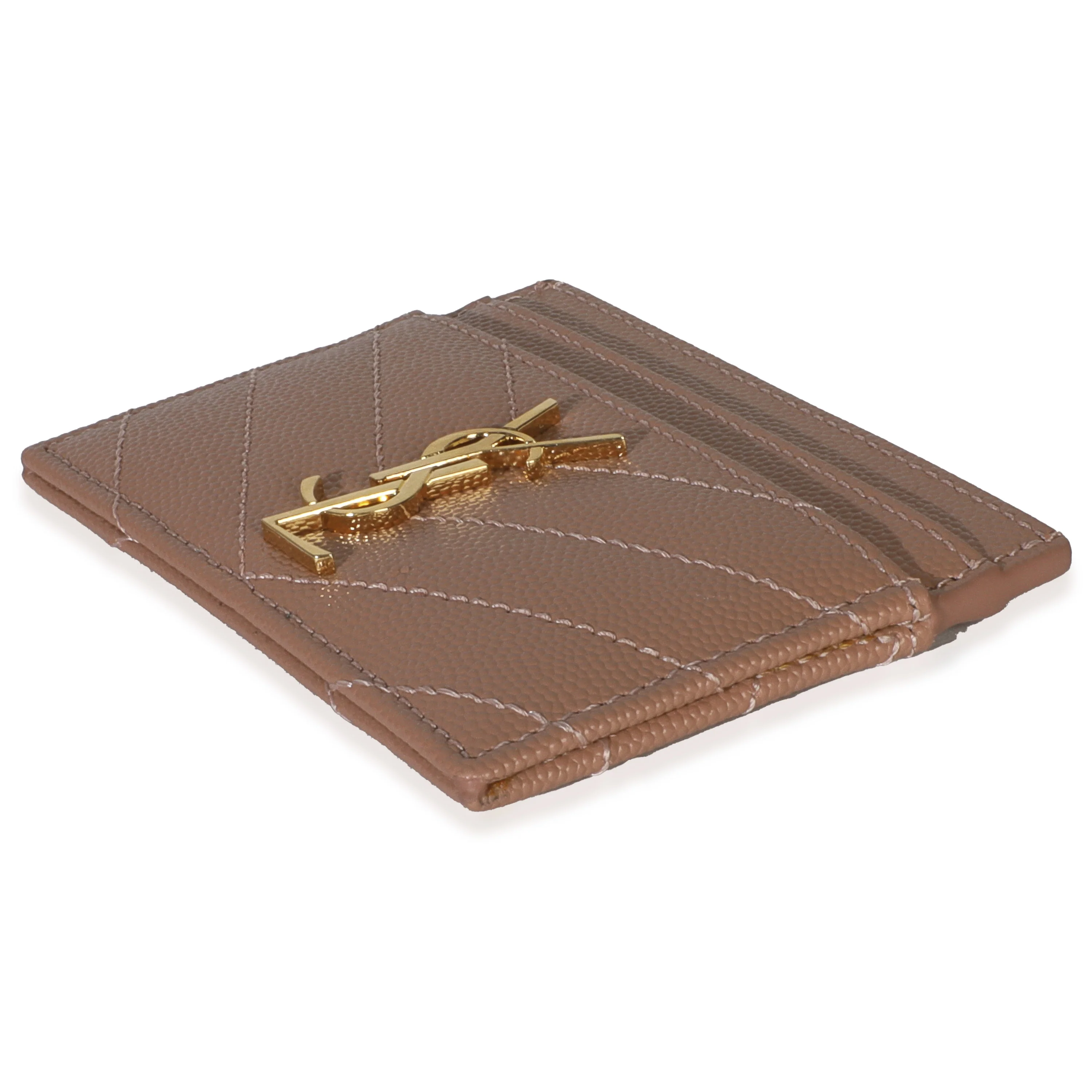 Pale Pink Grain De Poudre Matelasse Cassandre Card Case - Image 4