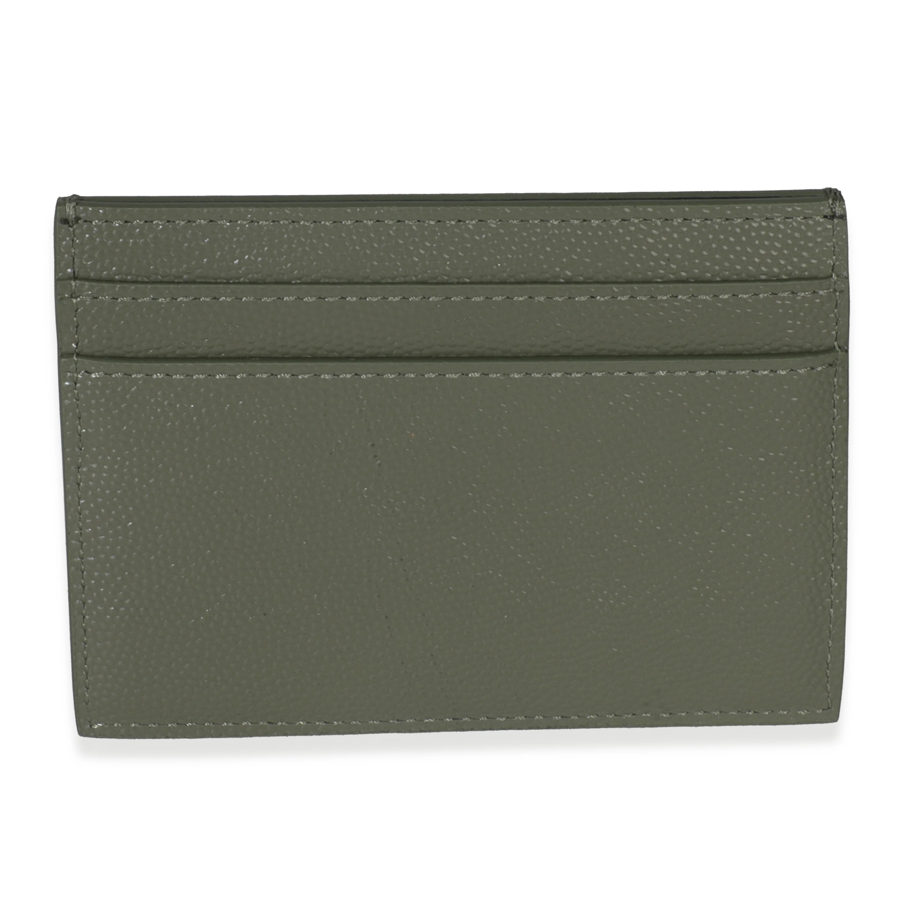 Light Khaki Grain De Poudre Credit Card Case - Image 4