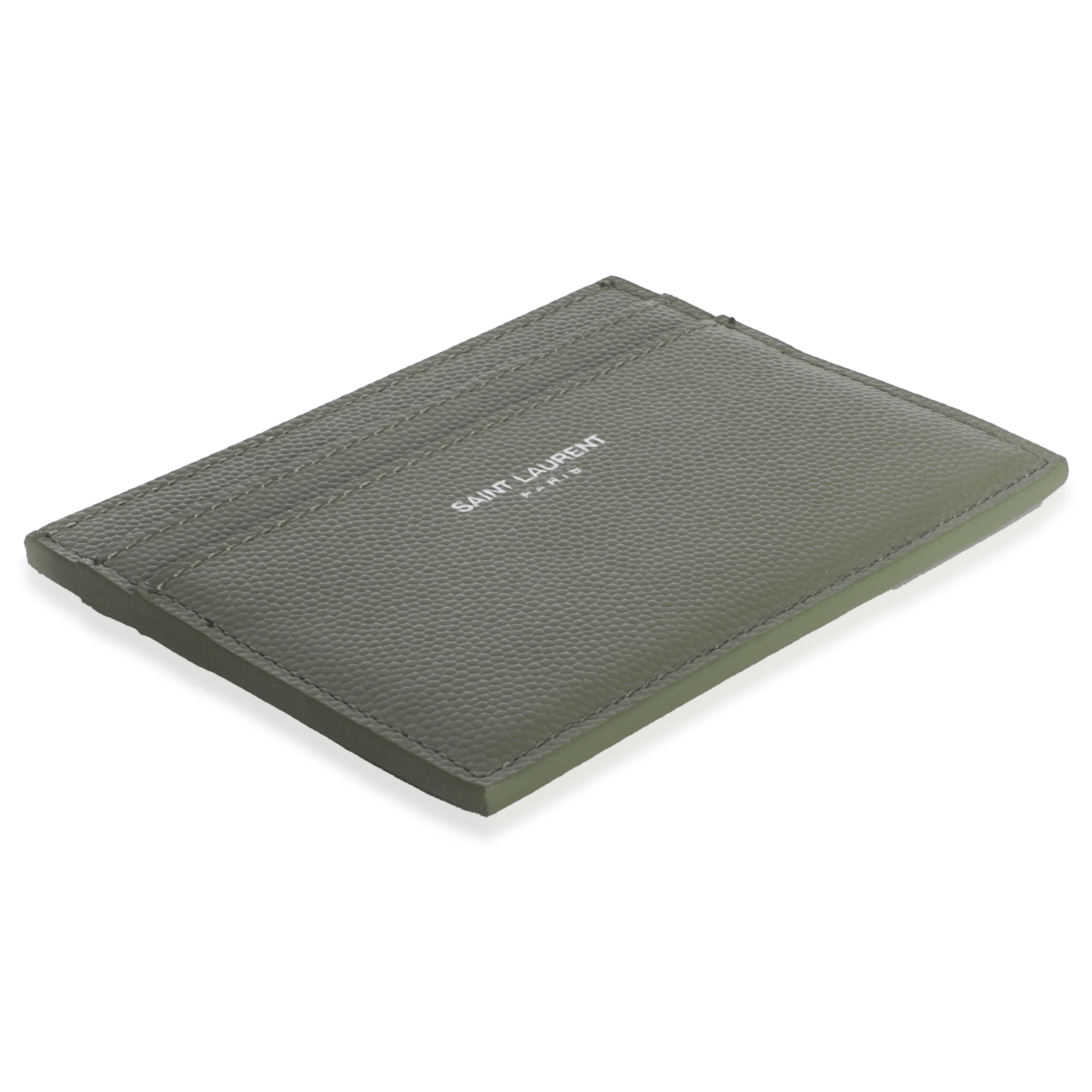 Light Khaki Grain De Poudre Credit Card Case - Image 6