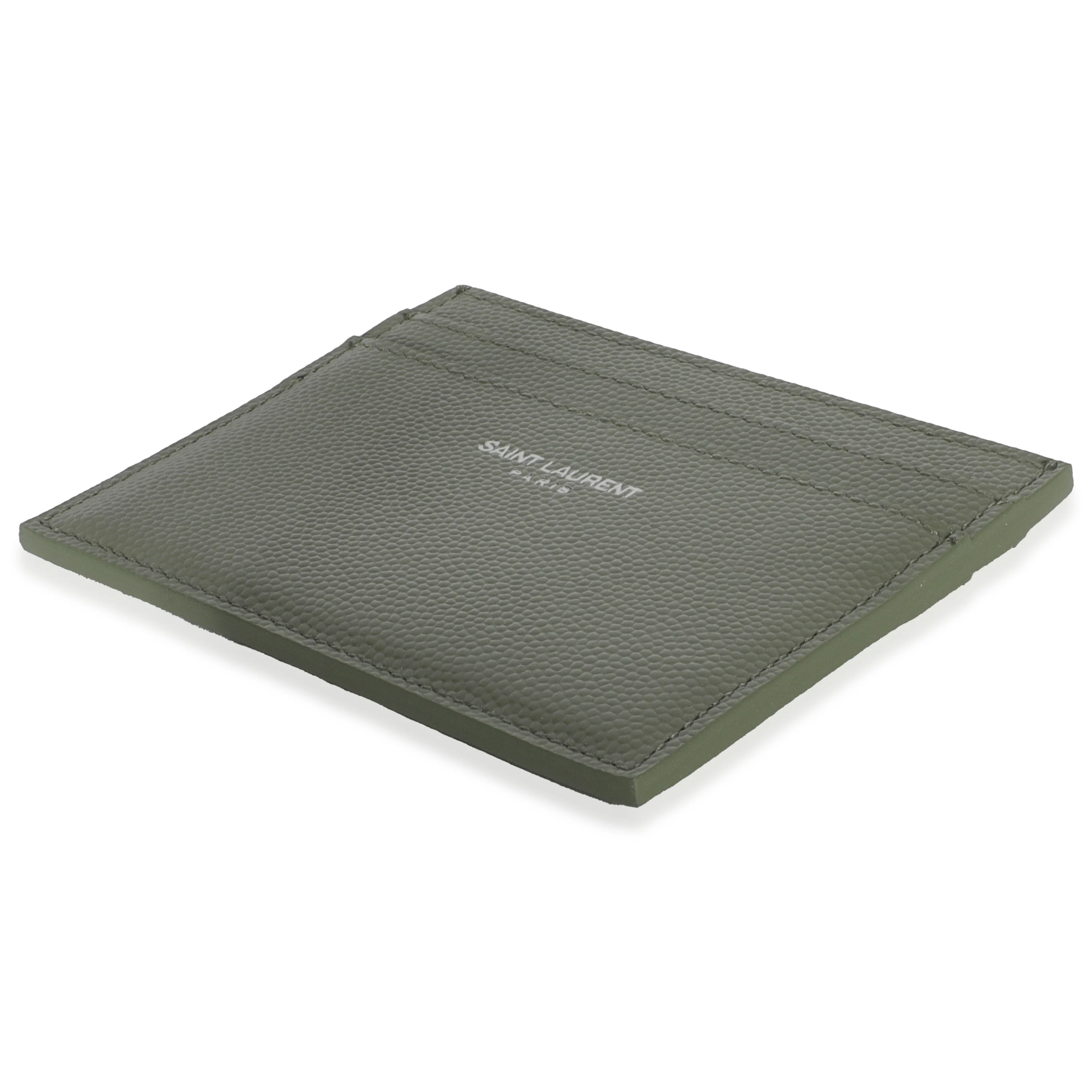 Light Khaki Grain De Poudre Credit Card Case - Image 7