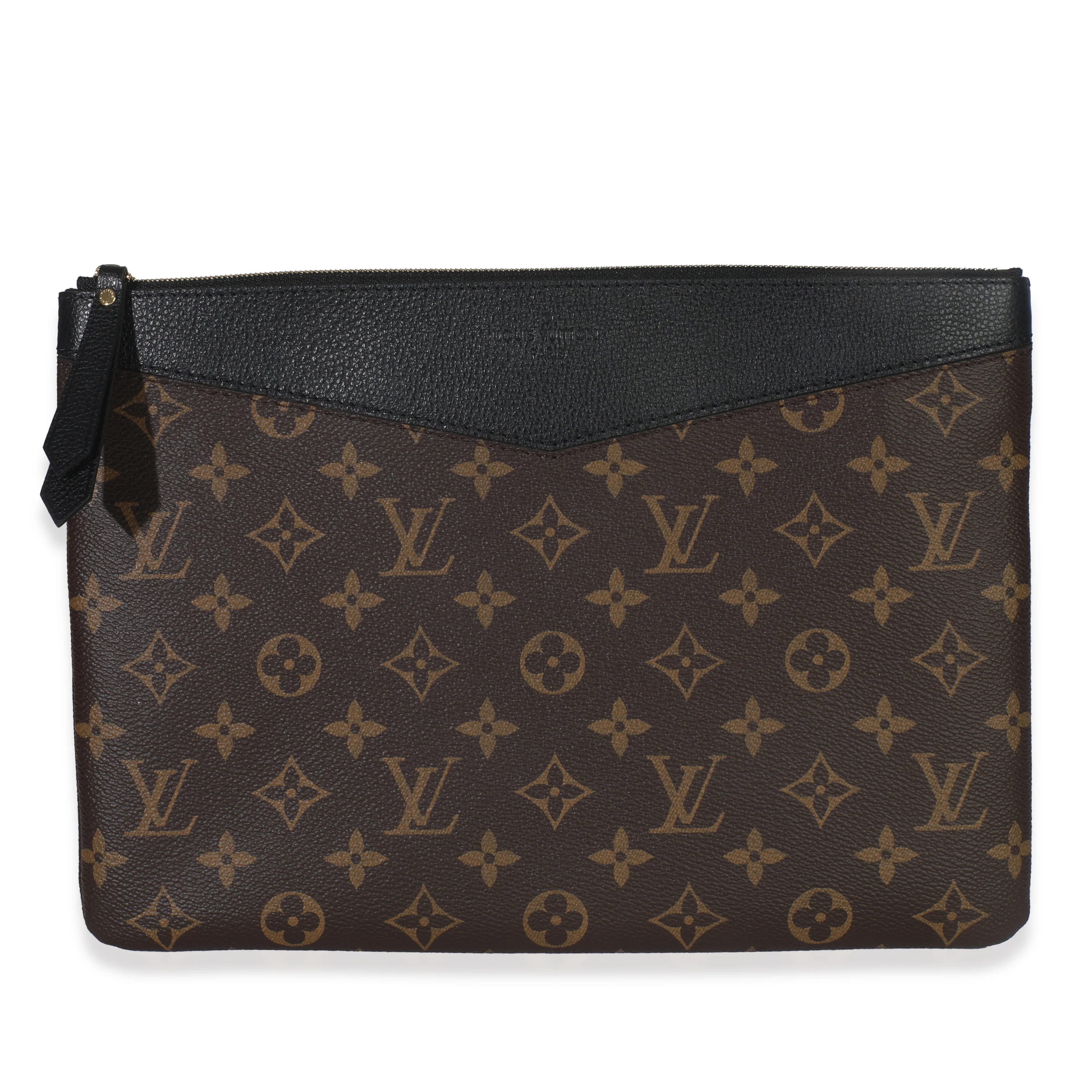Black Monogram Canvas Daily Pouch