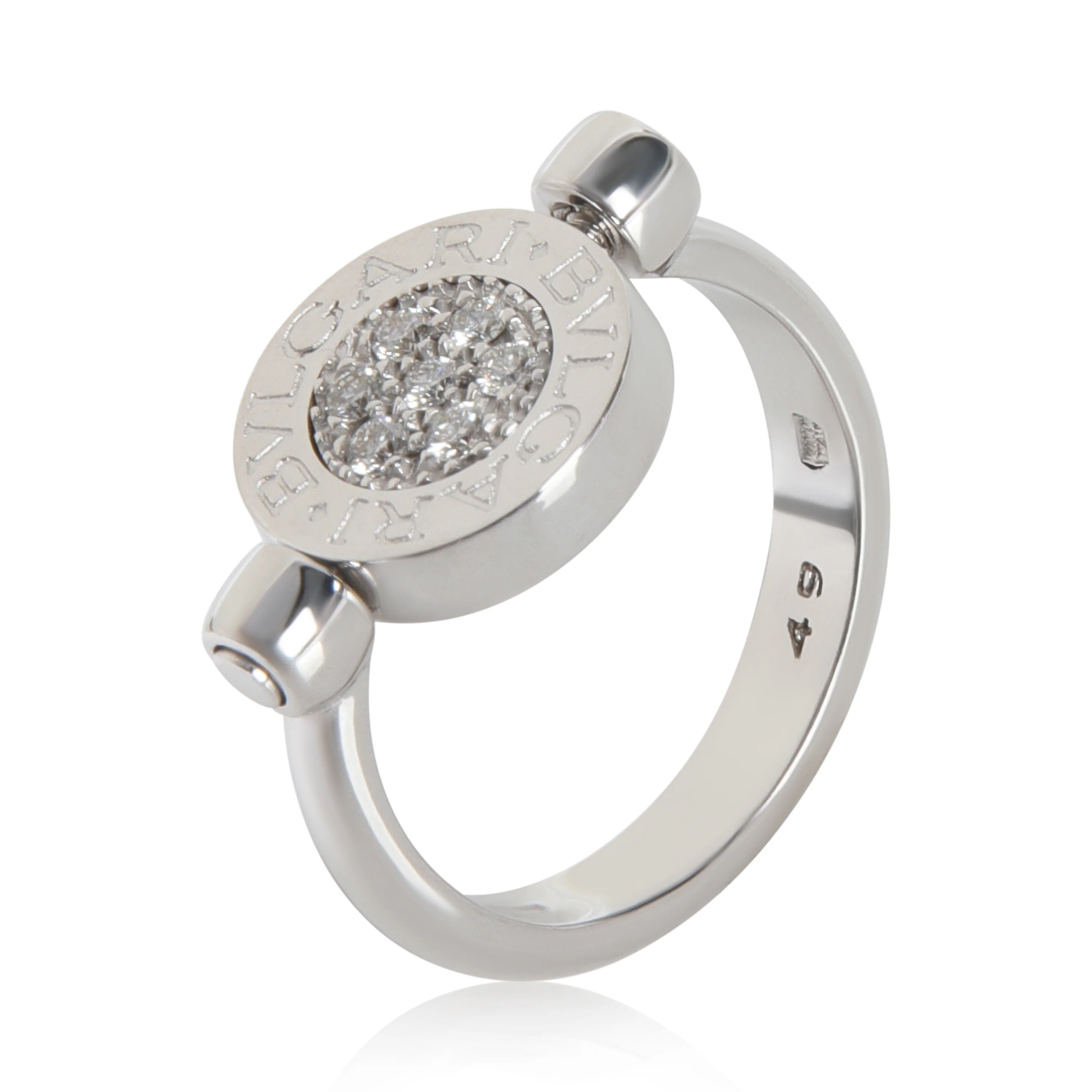 White Gold Diamond Bvlgari Bvlgari Flip Ring - Image 4