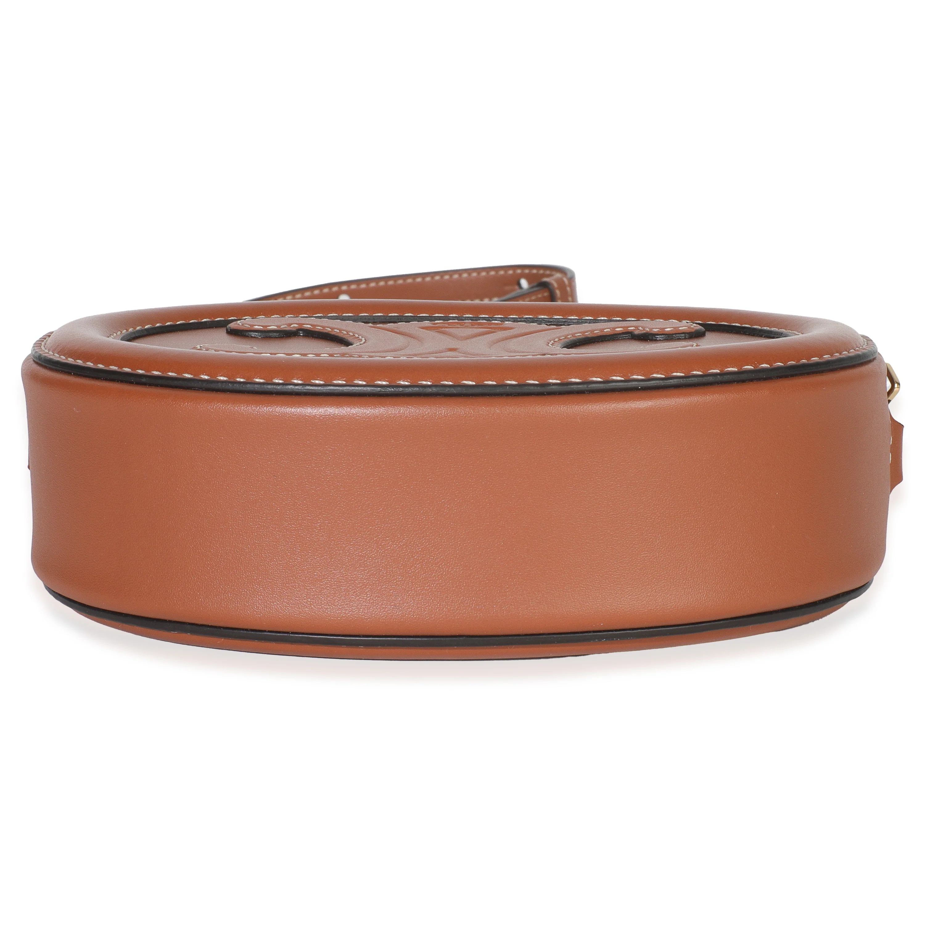 Tan Smooth Calfskin Mini Oval Triomphe Crossbody - Image 5