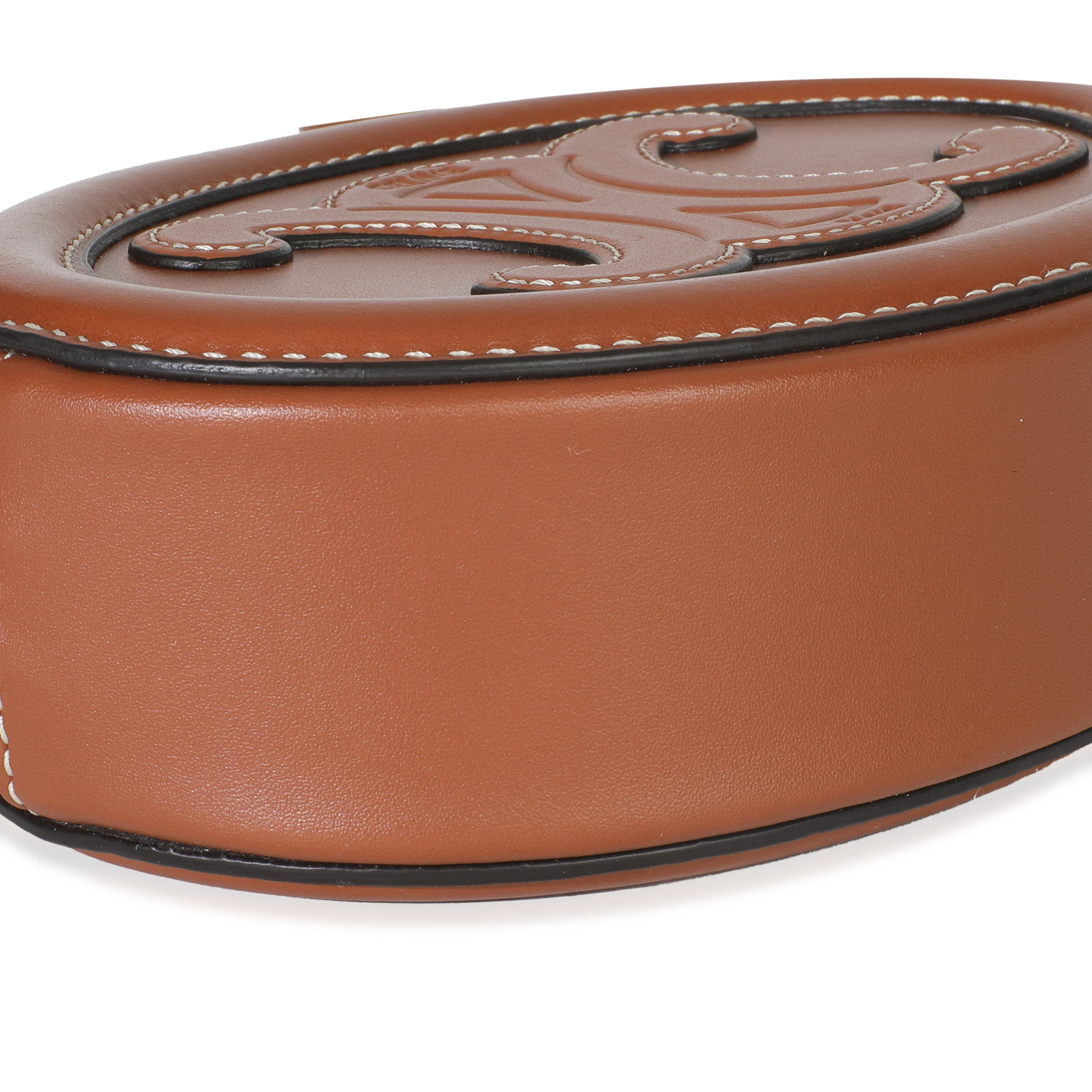 Tan Smooth Calfskin Mini Oval Triomphe Crossbody - Image 6