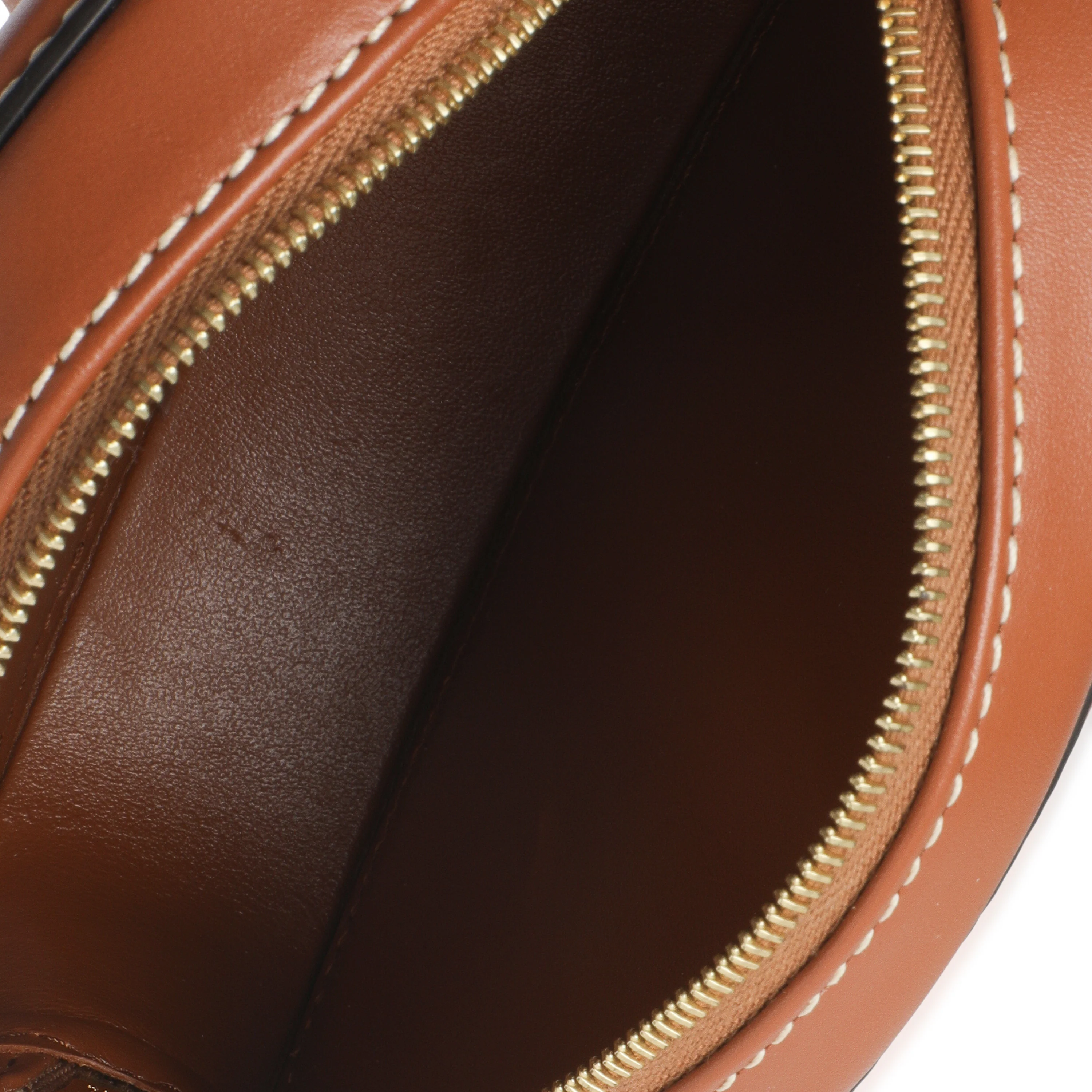 Tan Smooth Calfskin Mini Oval Triomphe Crossbody - Image 9