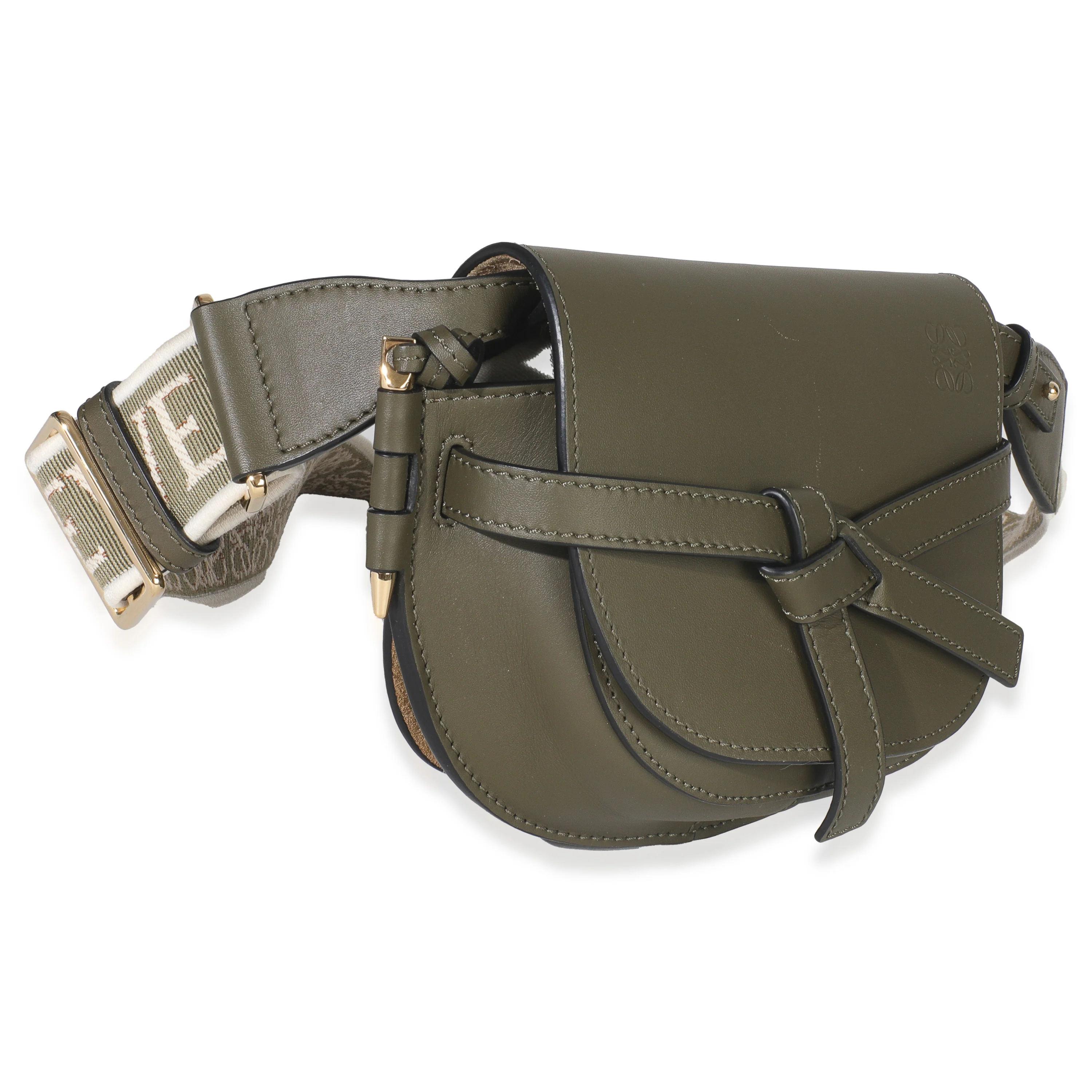 Khaki Calfskin Mini Gate Dual Bag - Image 3
