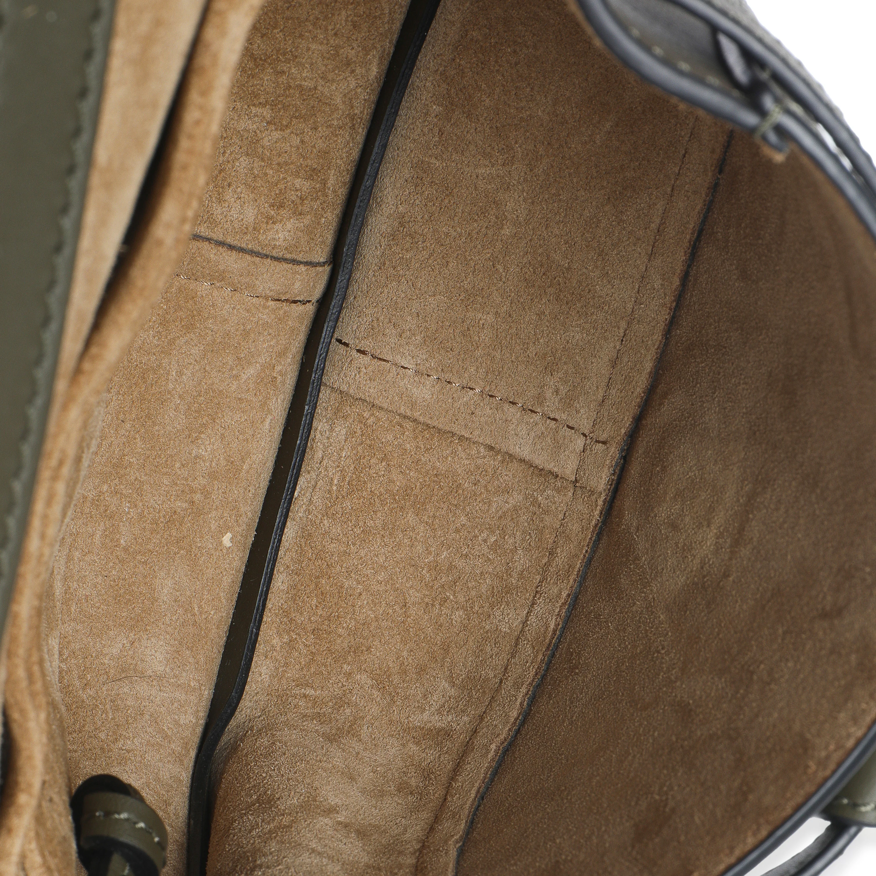 Khaki Calfskin Mini Gate Dual Bag - Image 9