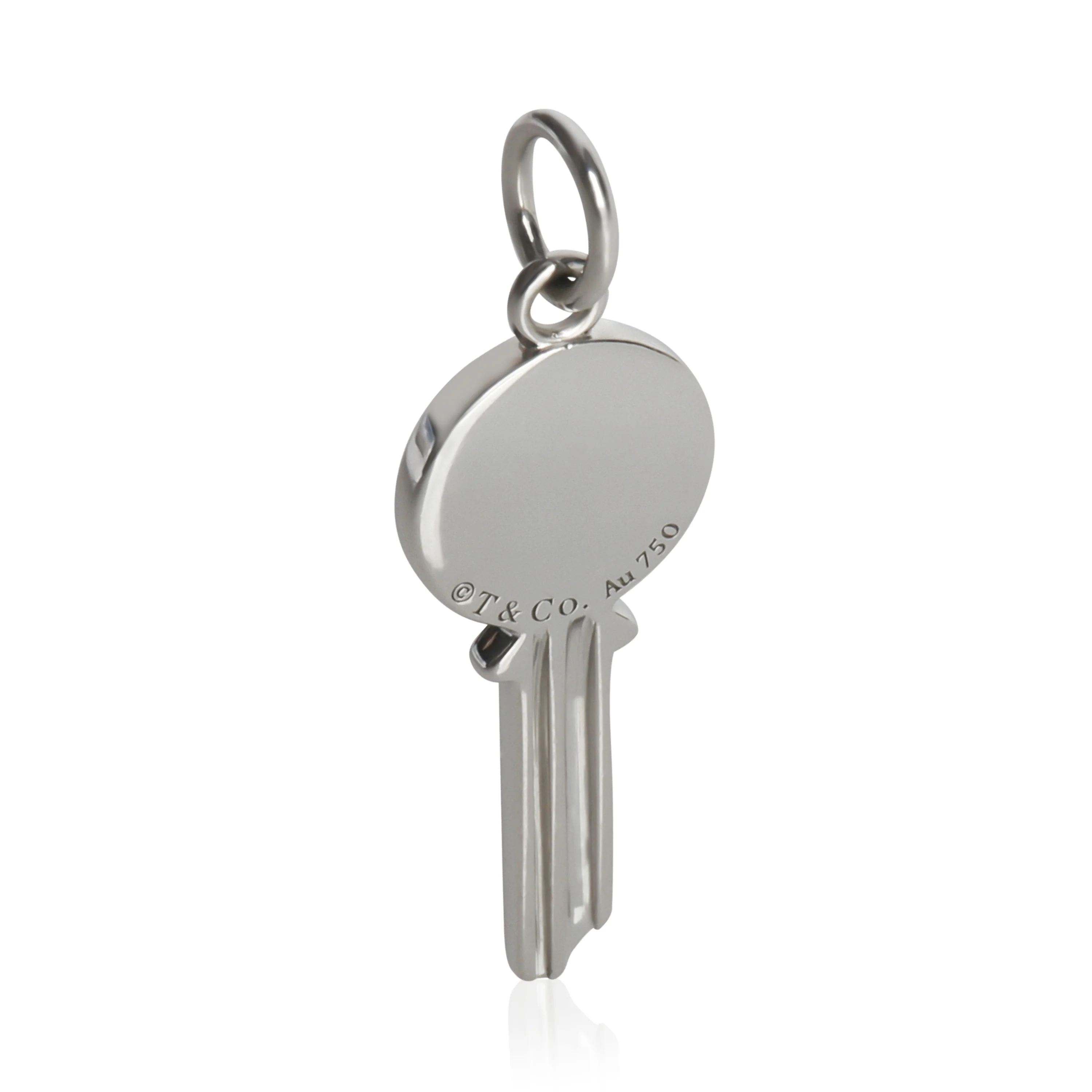 White Gold Diamond Mini Key Charm - Image 3
